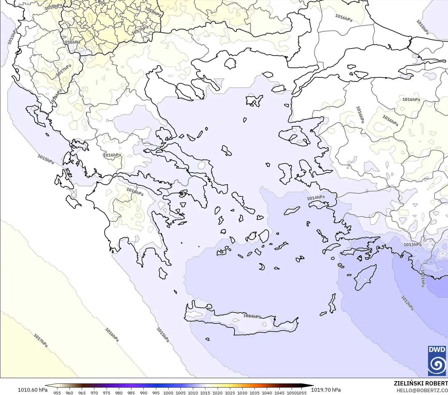 ICON model - Yunani, Tekanan