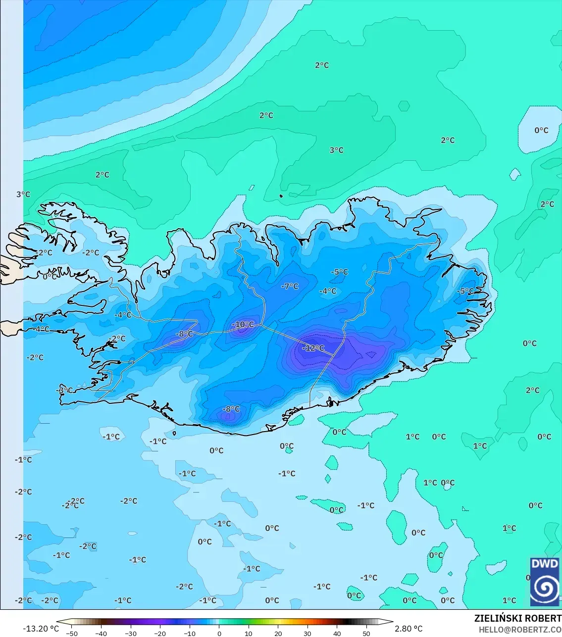 ICON model - Iceland, Takat Embun 2 m