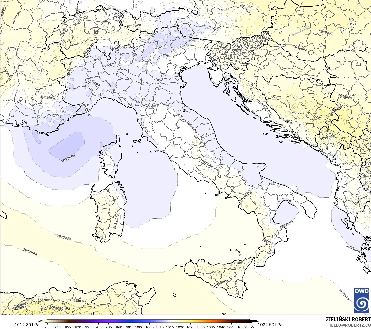 ICON model - Itali, Tekanan
