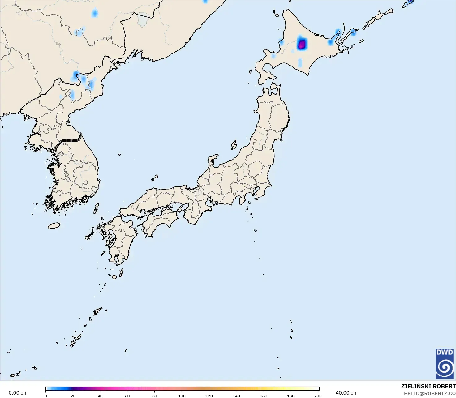 ICON model - Jepun, Ketebalan Salji