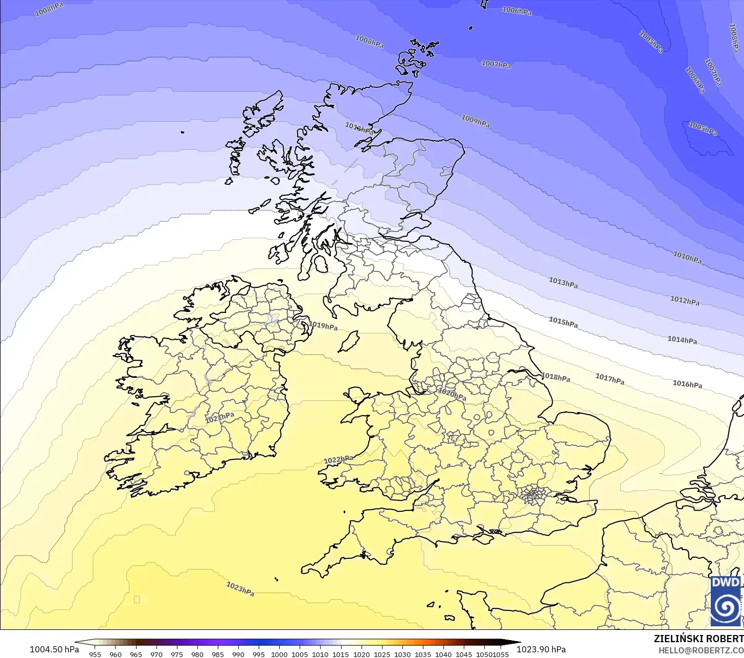 ICON modelo - United Kingdom, Pressure