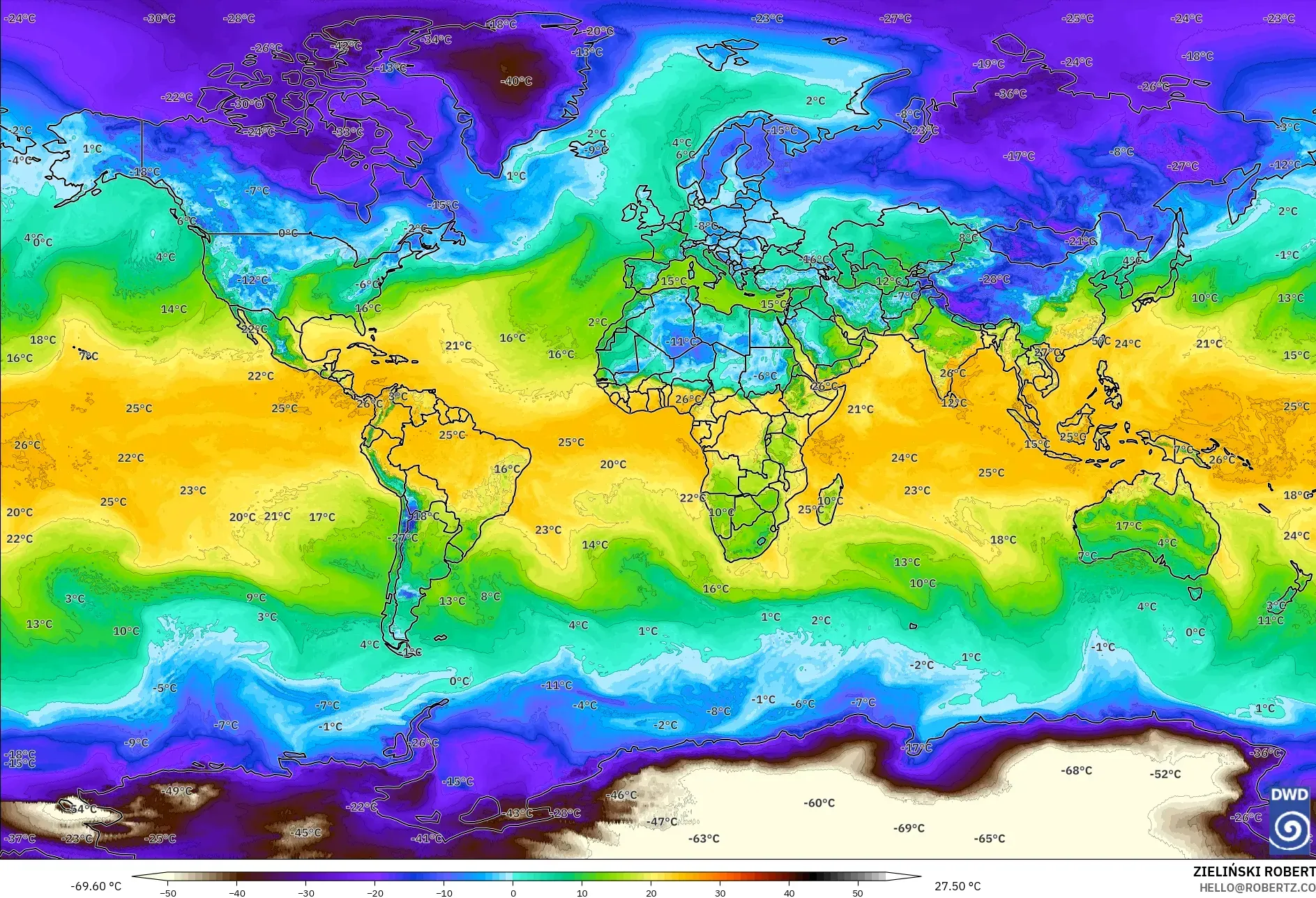 ICON model - Dunia, Takat Embun 2 m