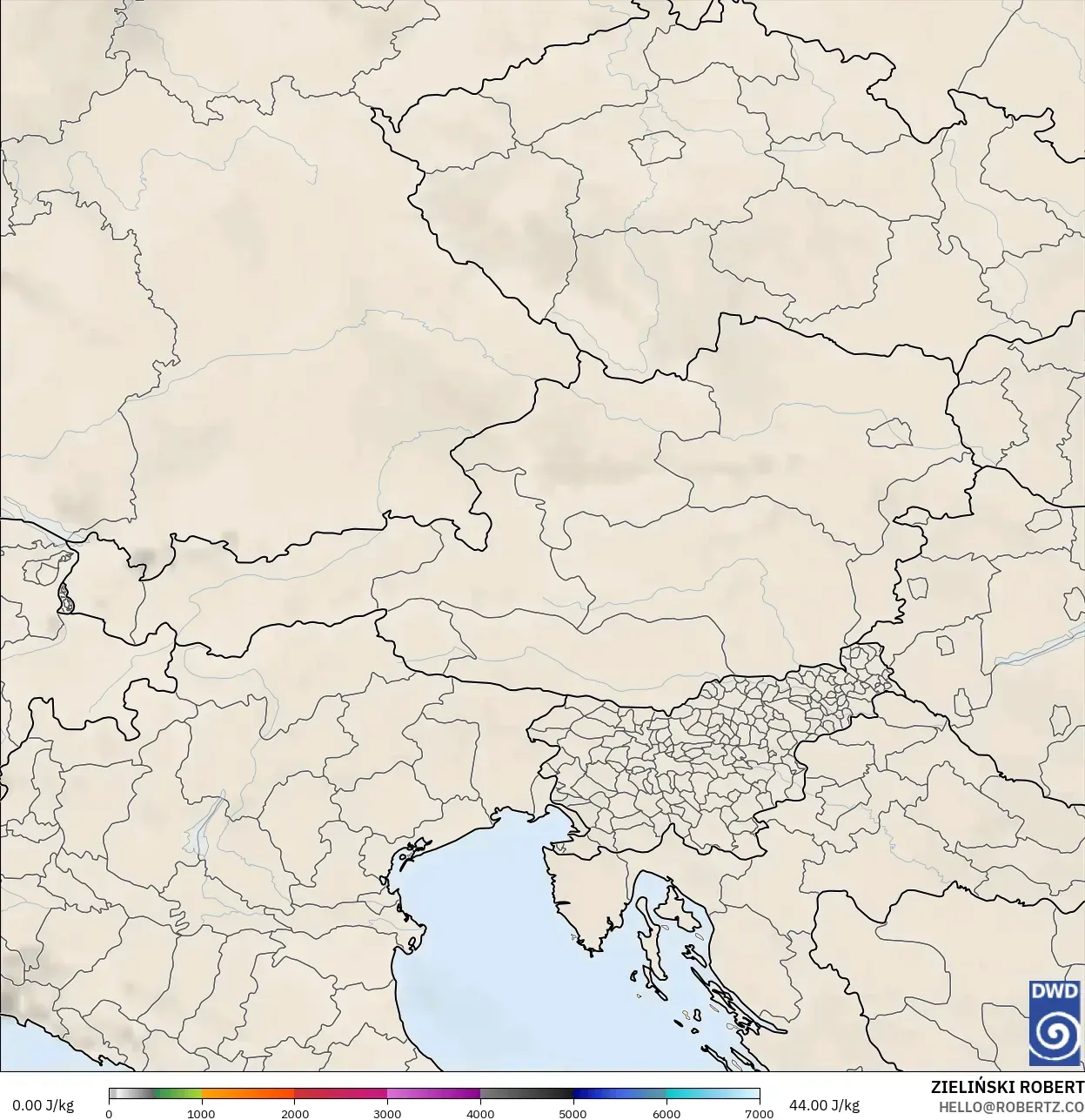 ICON model - Austria, CAPE