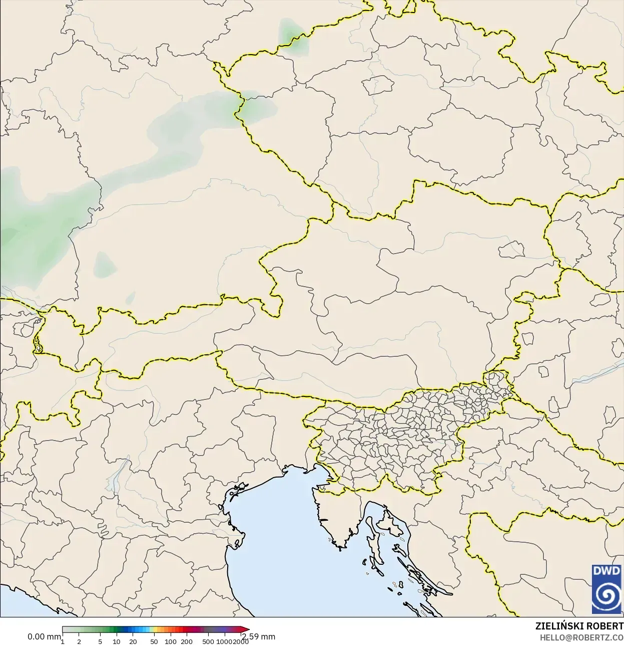 ICON model - Austria, Akumulasi Curah Hujan