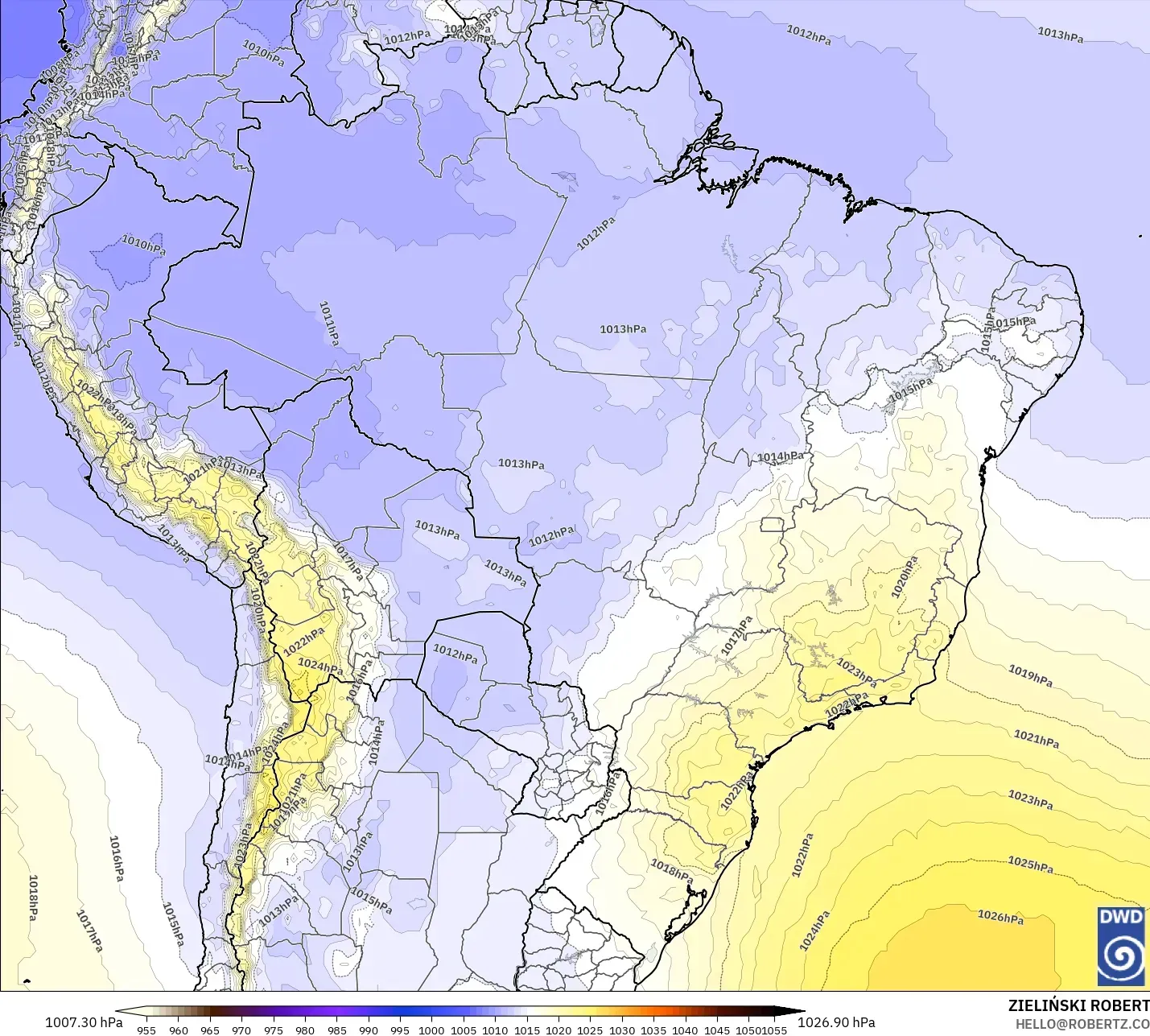 ICON model - Brasil, Tekanan