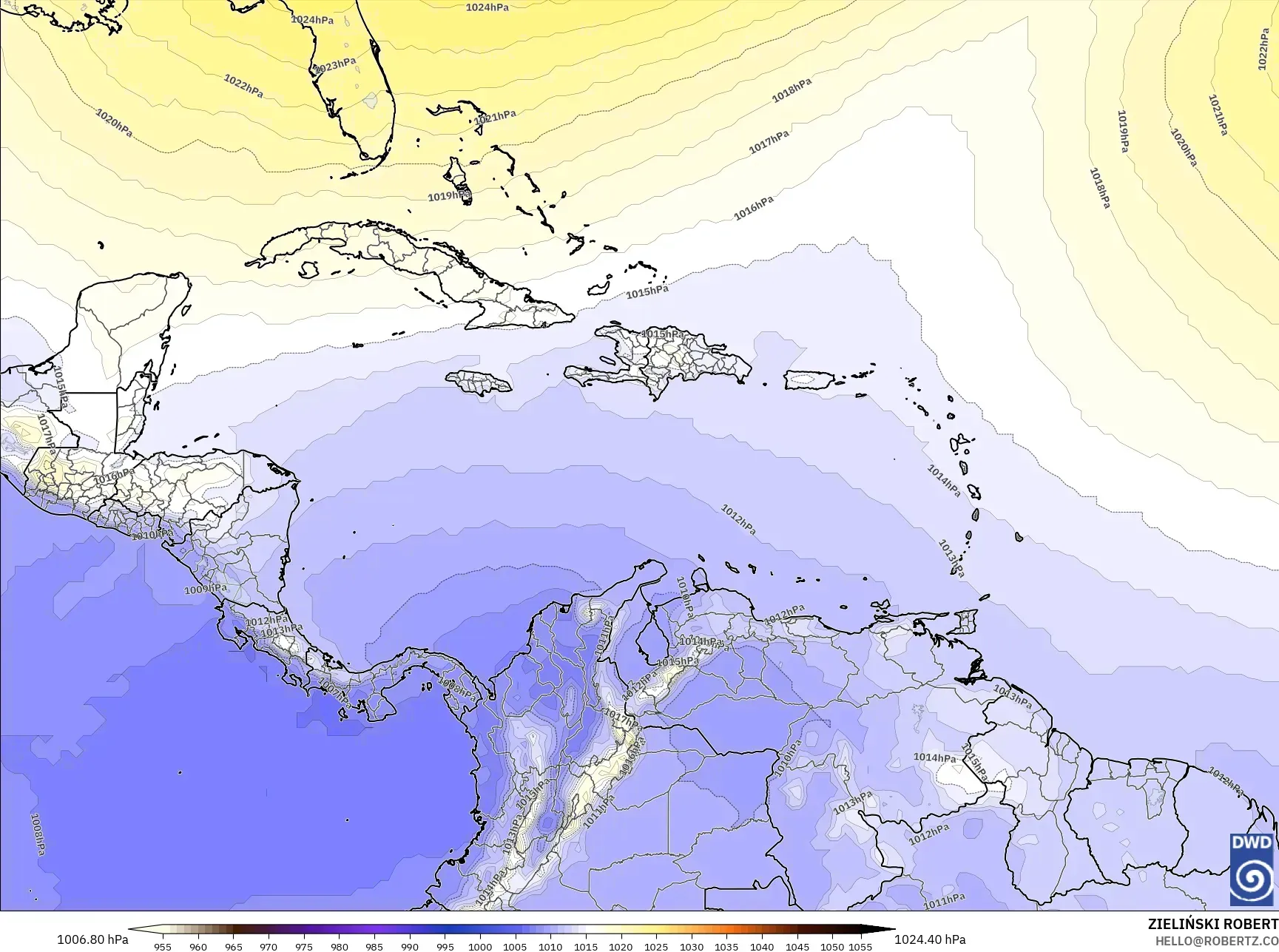ICON model - Karibia, Tekanan