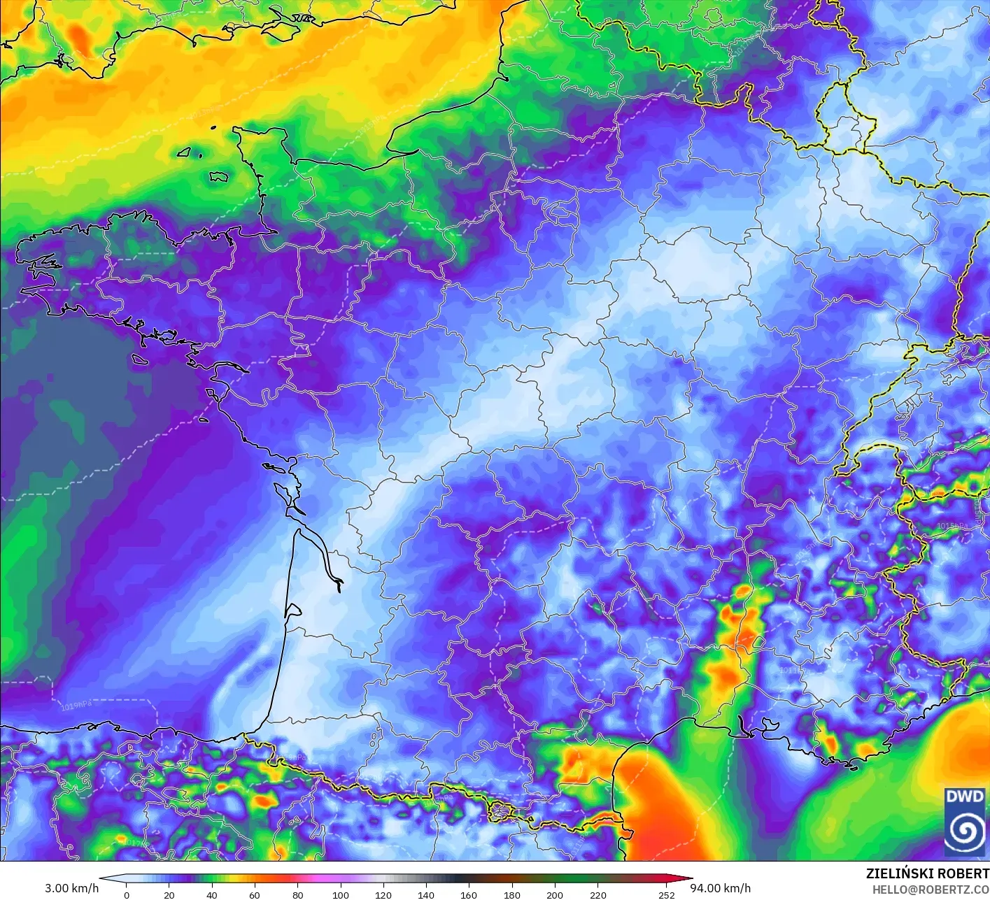 ICON model - Prancis, Hembusan Angin