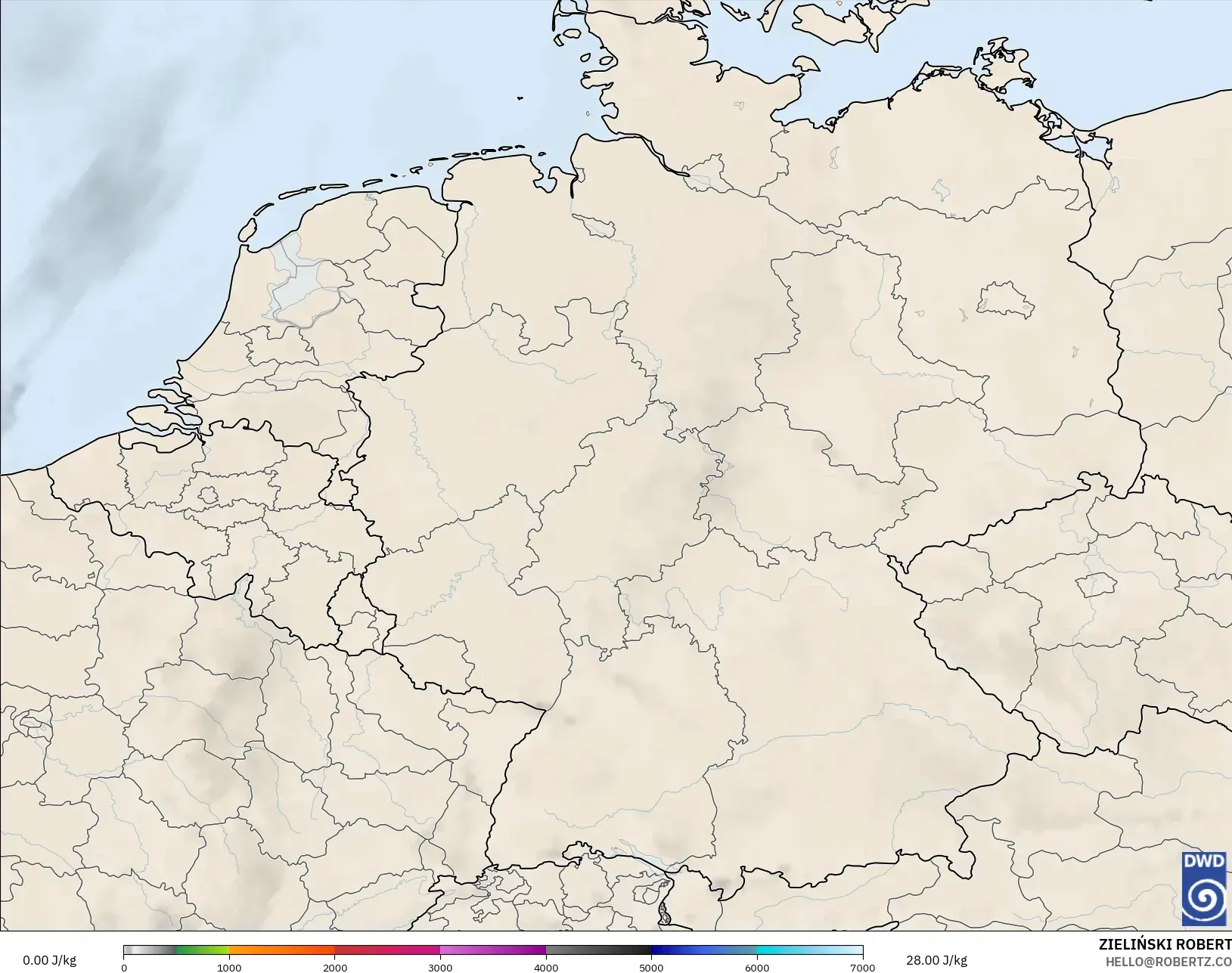 ICON model - Jerman, CAPE