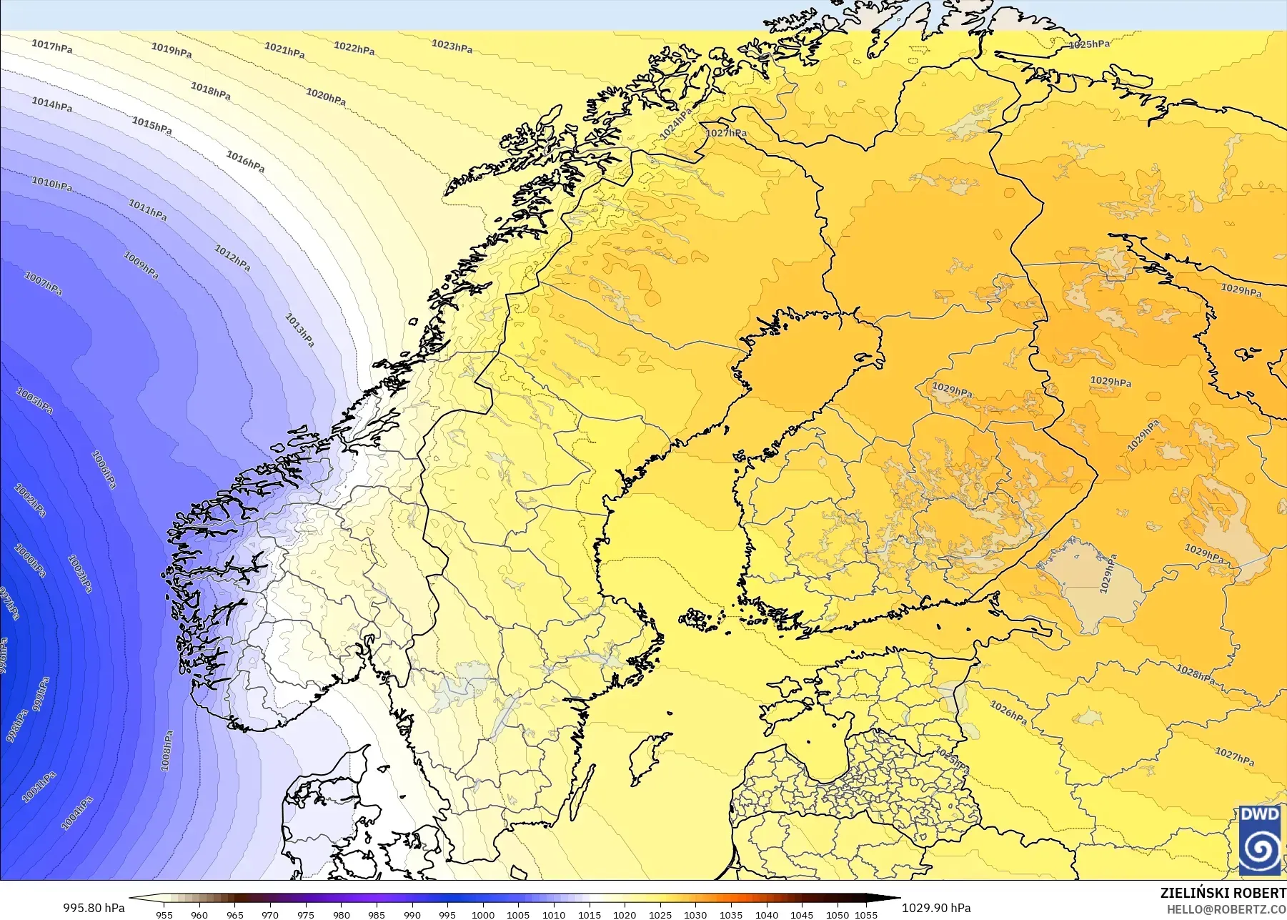 ICON model - Skandinavia, Tekanan