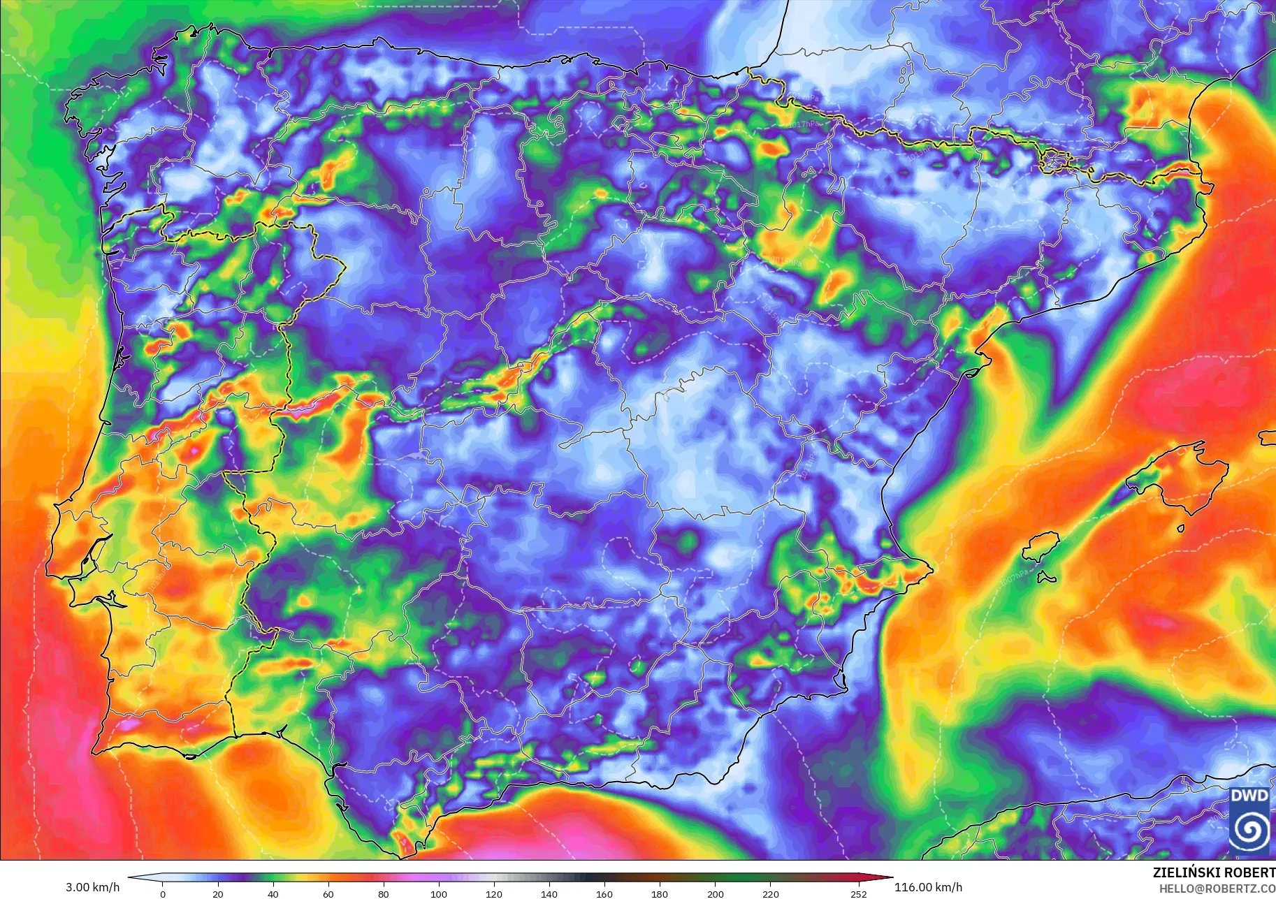 ICON model - Spanyol, Puncak Hembusan