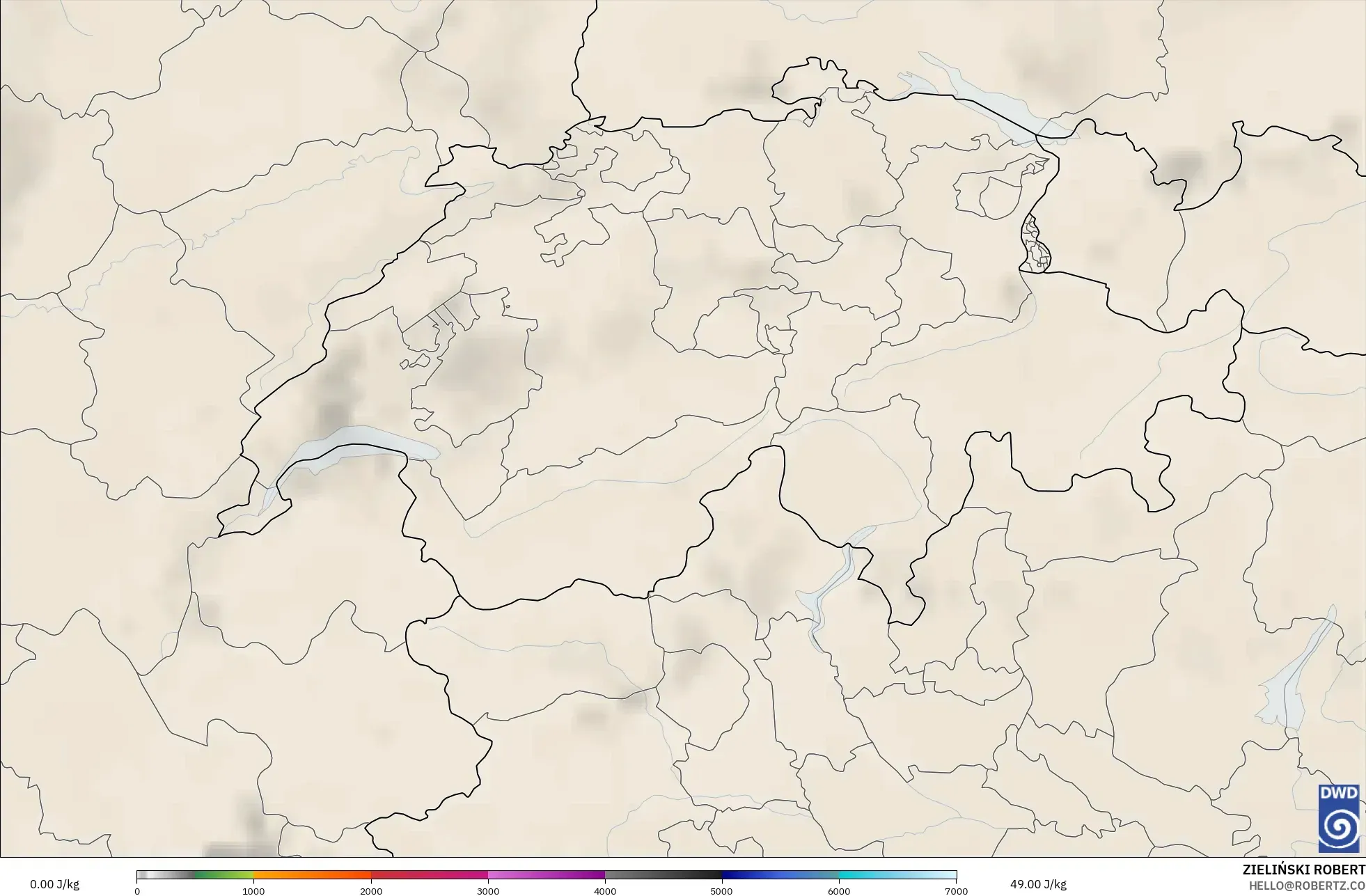 ICON model - Swiss, CAPE
