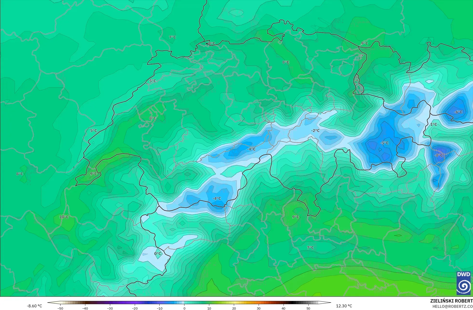 ICON model - Swiss, Titik Embun 2 m