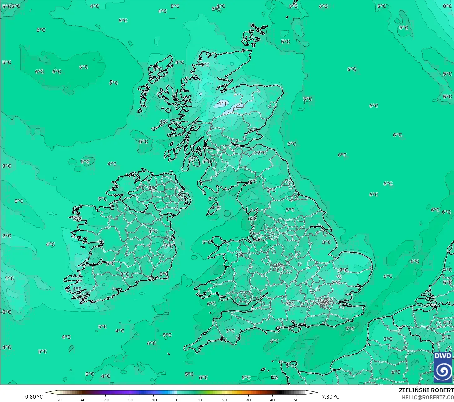 ICON model - Britania Raya, Titik Embun 2 m