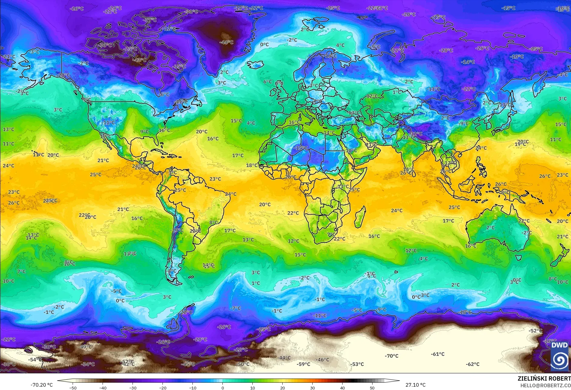 ICON model - Dunia, Titik Embun 2 m