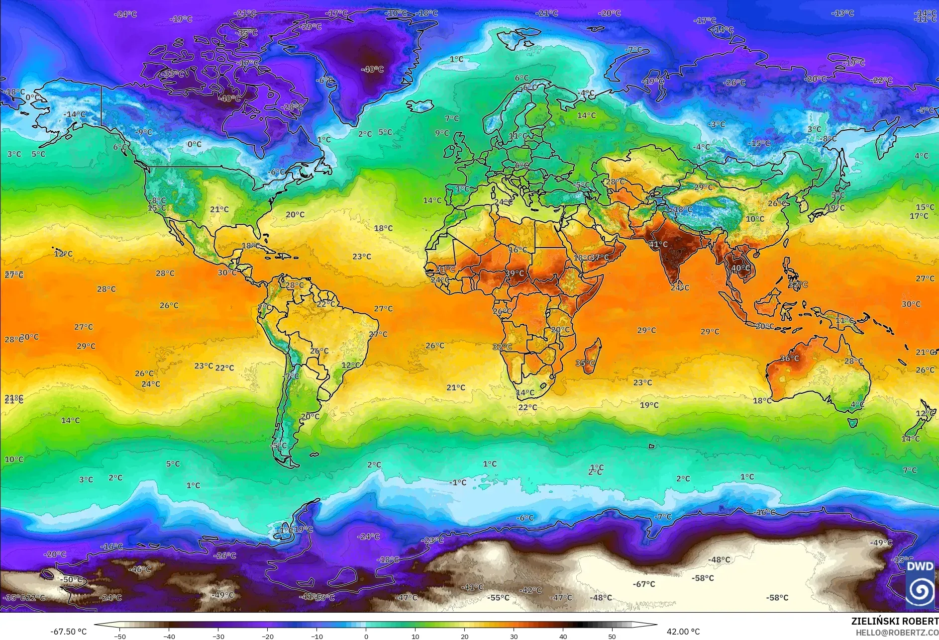 ICON model - Dunia, Suhu 2 m