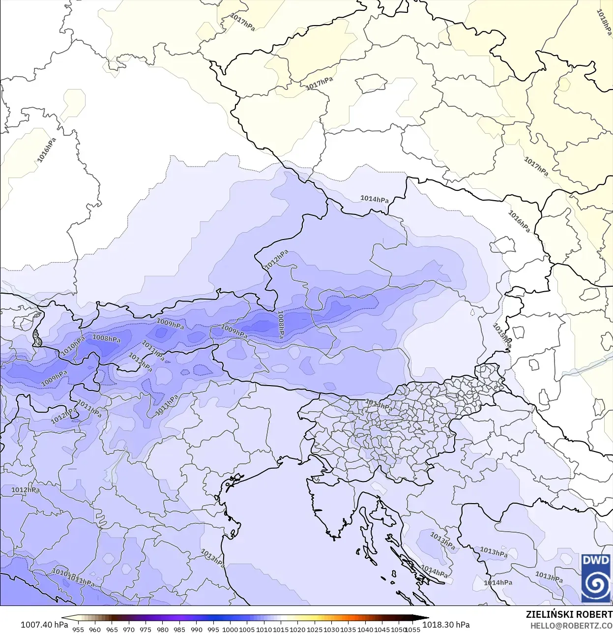 ICON model - Austria, Tekanan