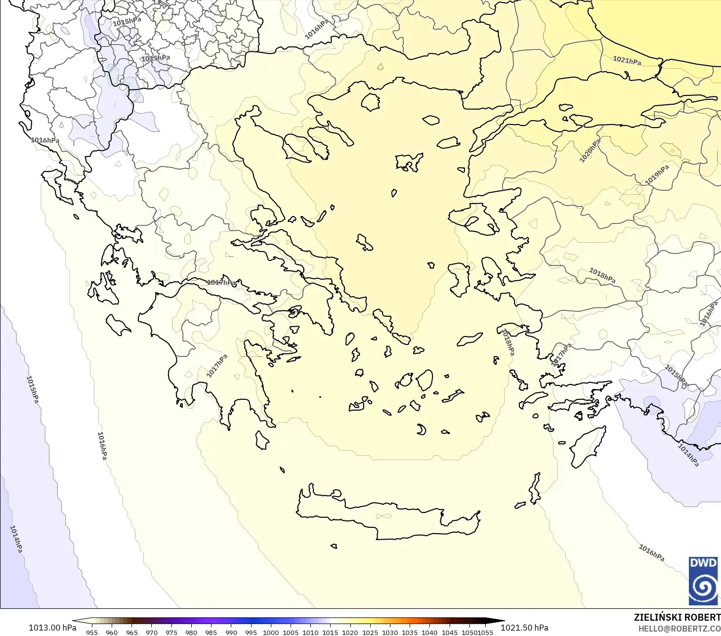 ICON model - Yunani, Tekanan