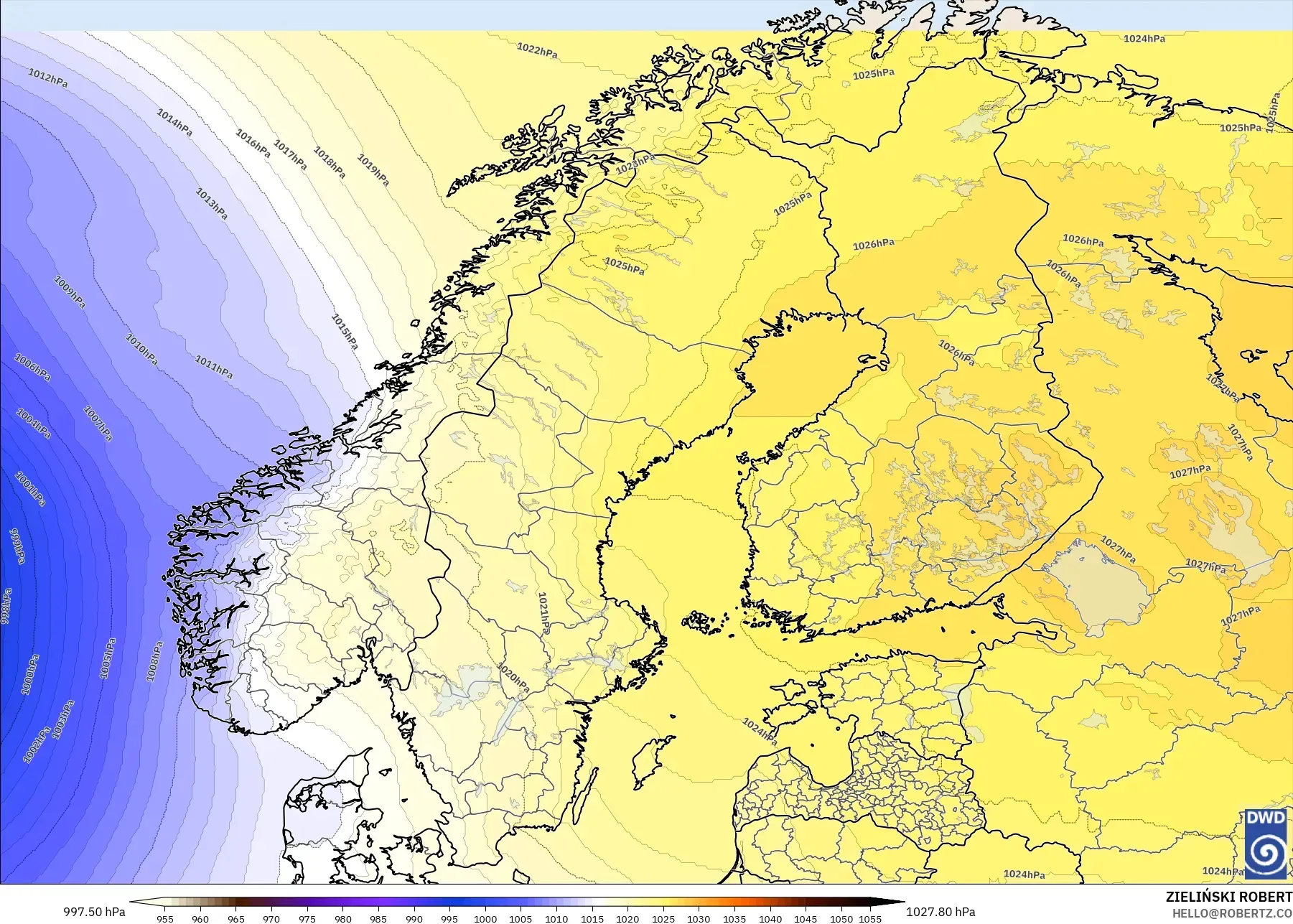 ICON model - Skandinavia, Tekanan