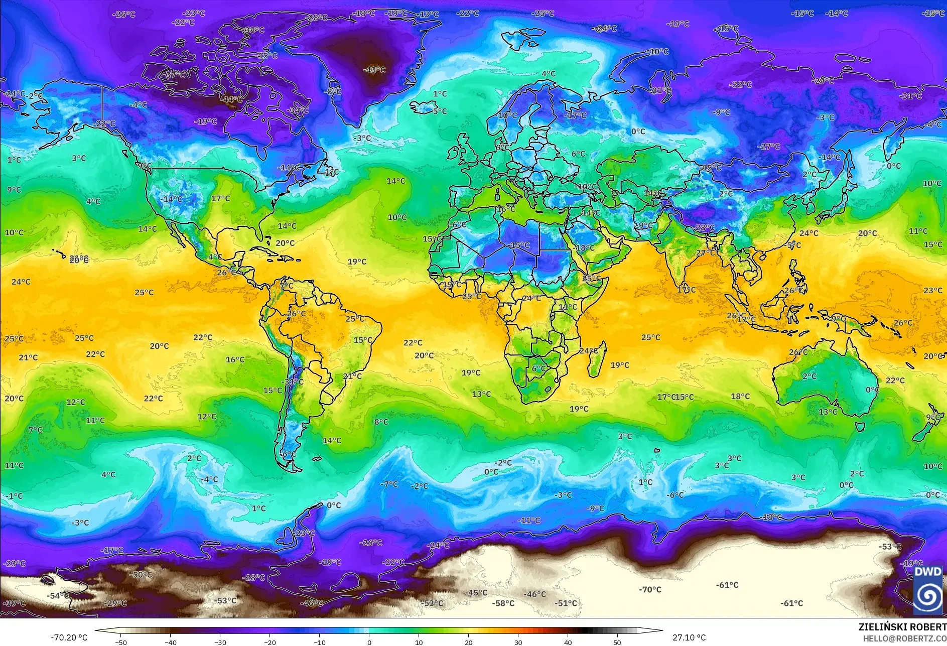 ICON model - Dunia, Titik Embun 2 m