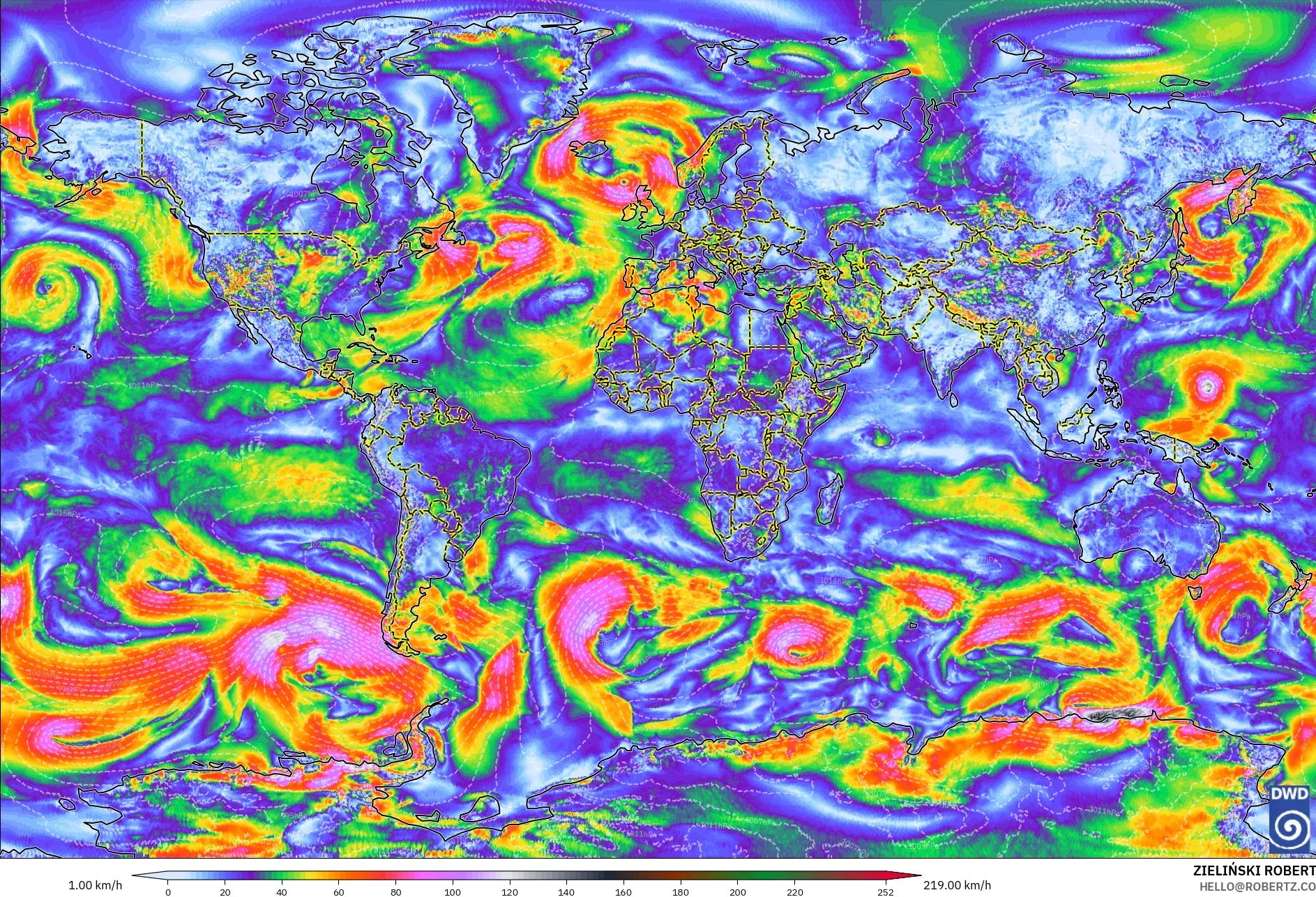 ICON model - Dunia, Puncak Hembusan