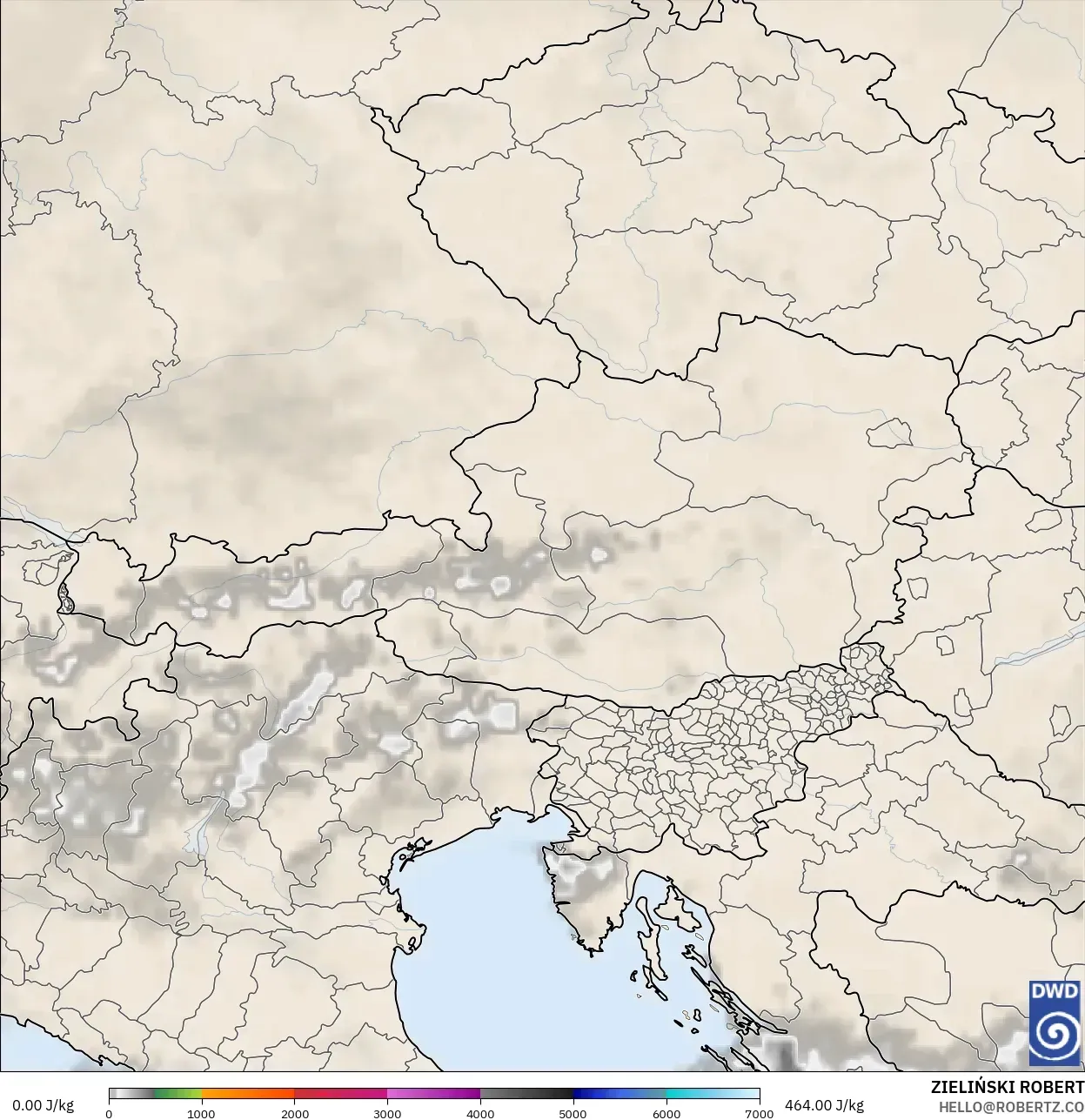 ICON نموذج - النمسا, CAPE