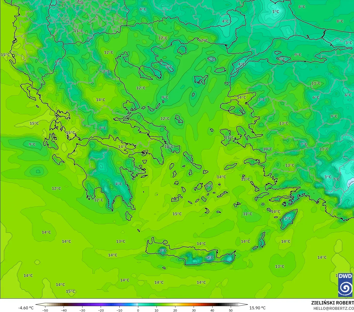 ICON نموذج - اليونان, نقطة الندى 2 م