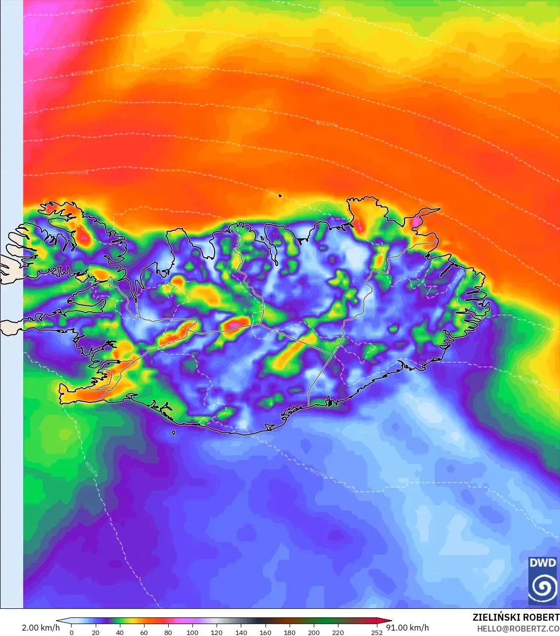ICON نموذج - آيسلندا, أقصى هبة