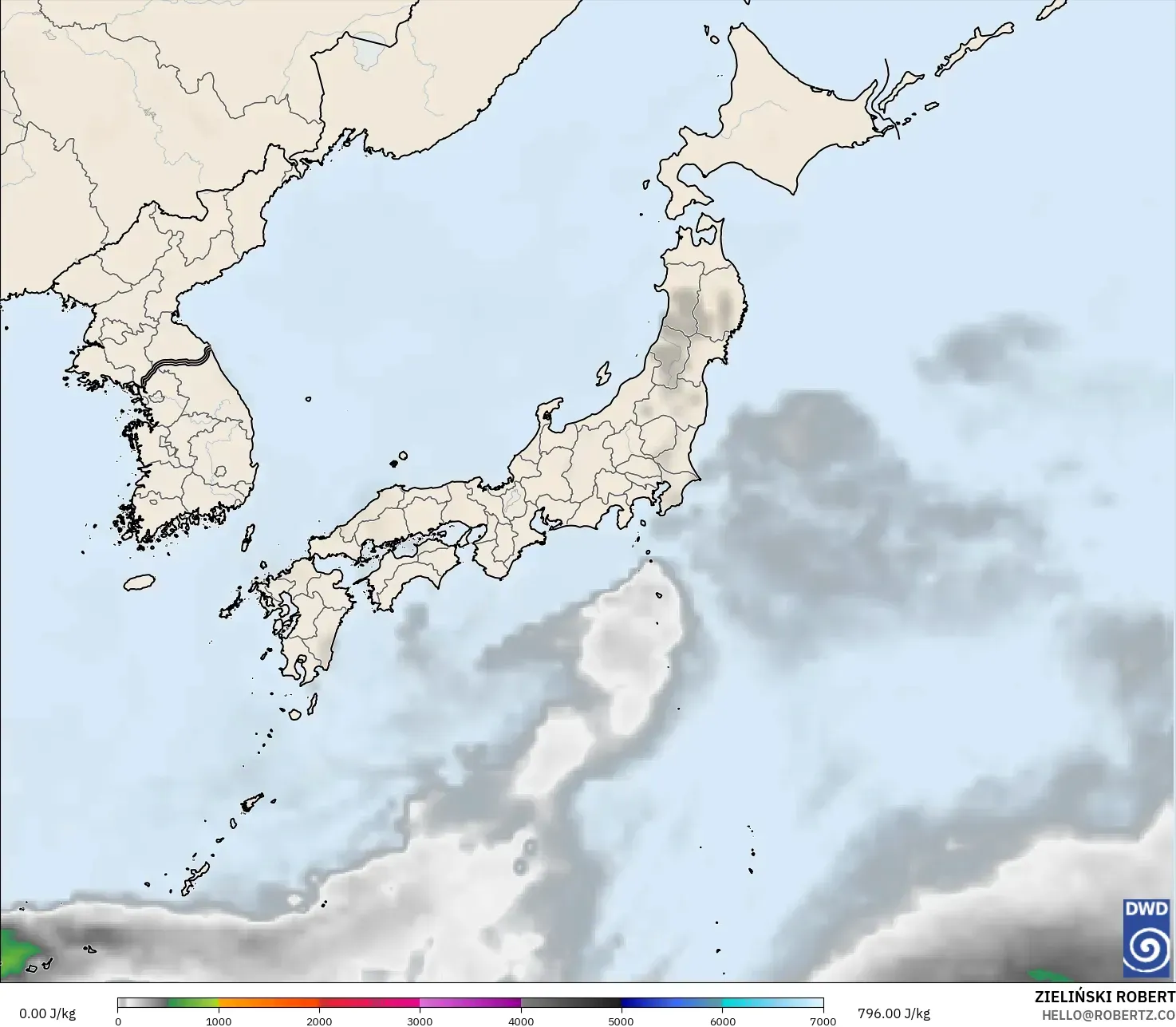 ICON نموذج - اليابان, CAPE