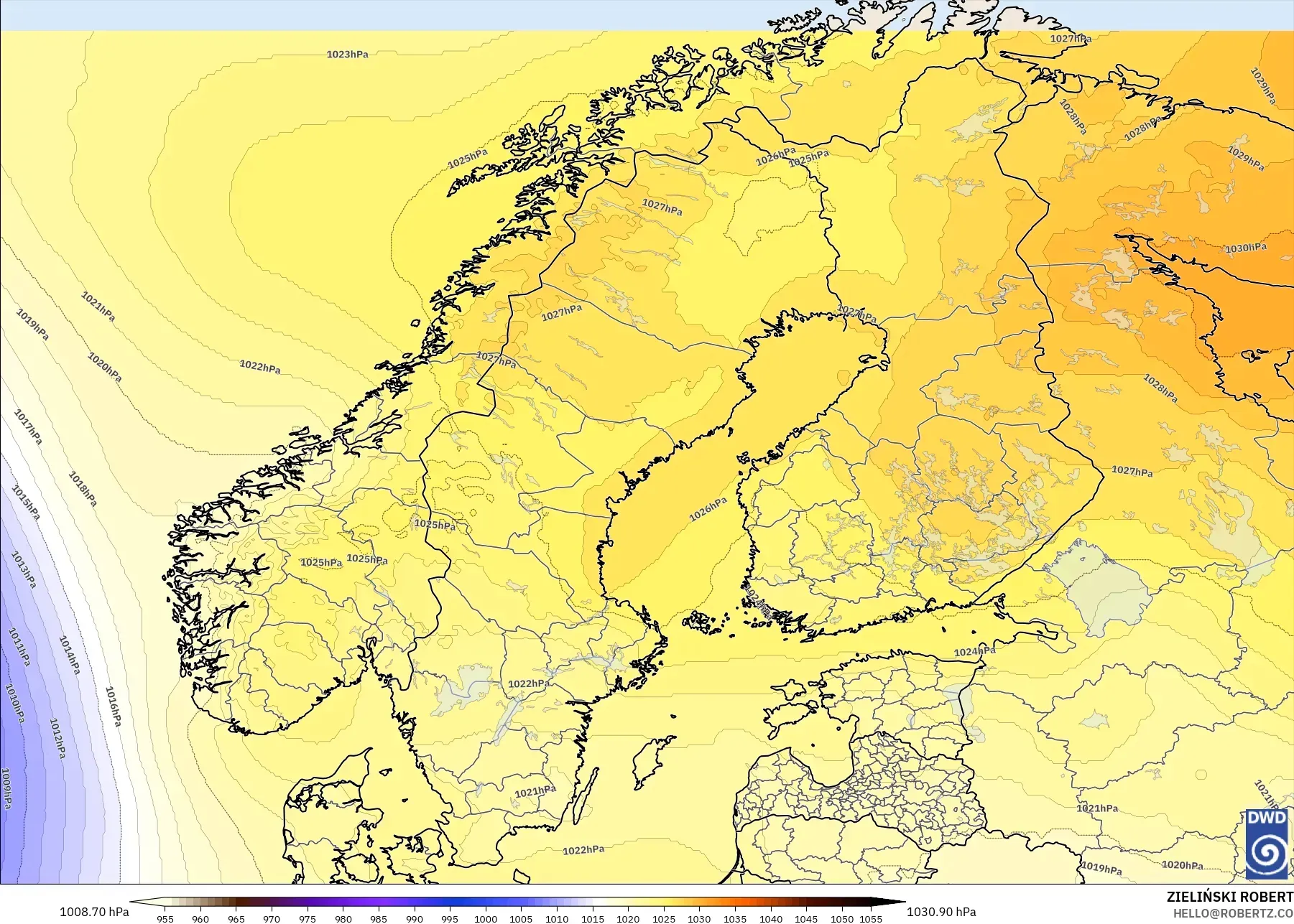 ICON نموذج - إسكندنافيا, الضغط