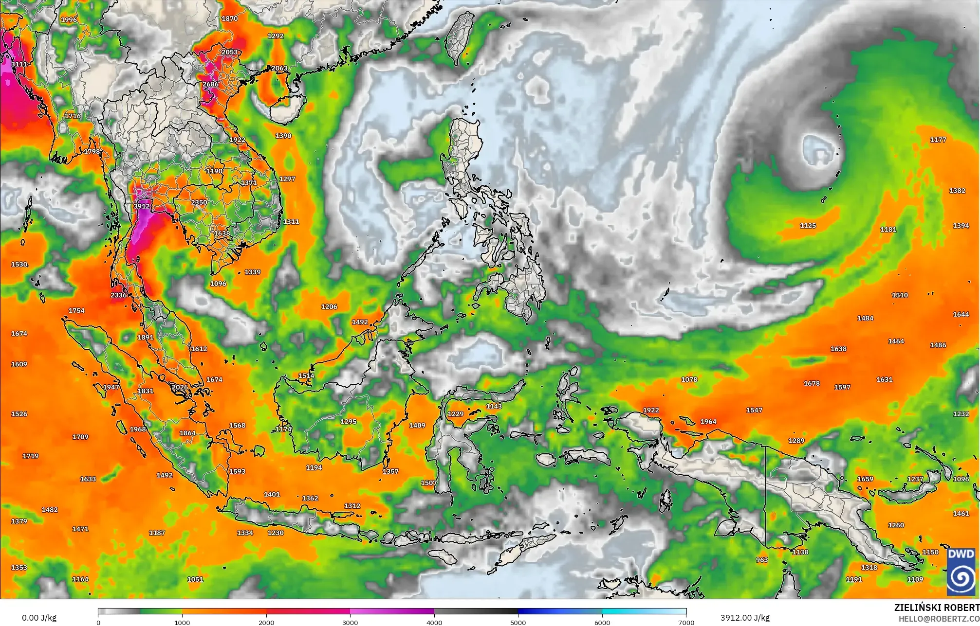 ICON نموذج - جنوب شرق آسيا, CAPE