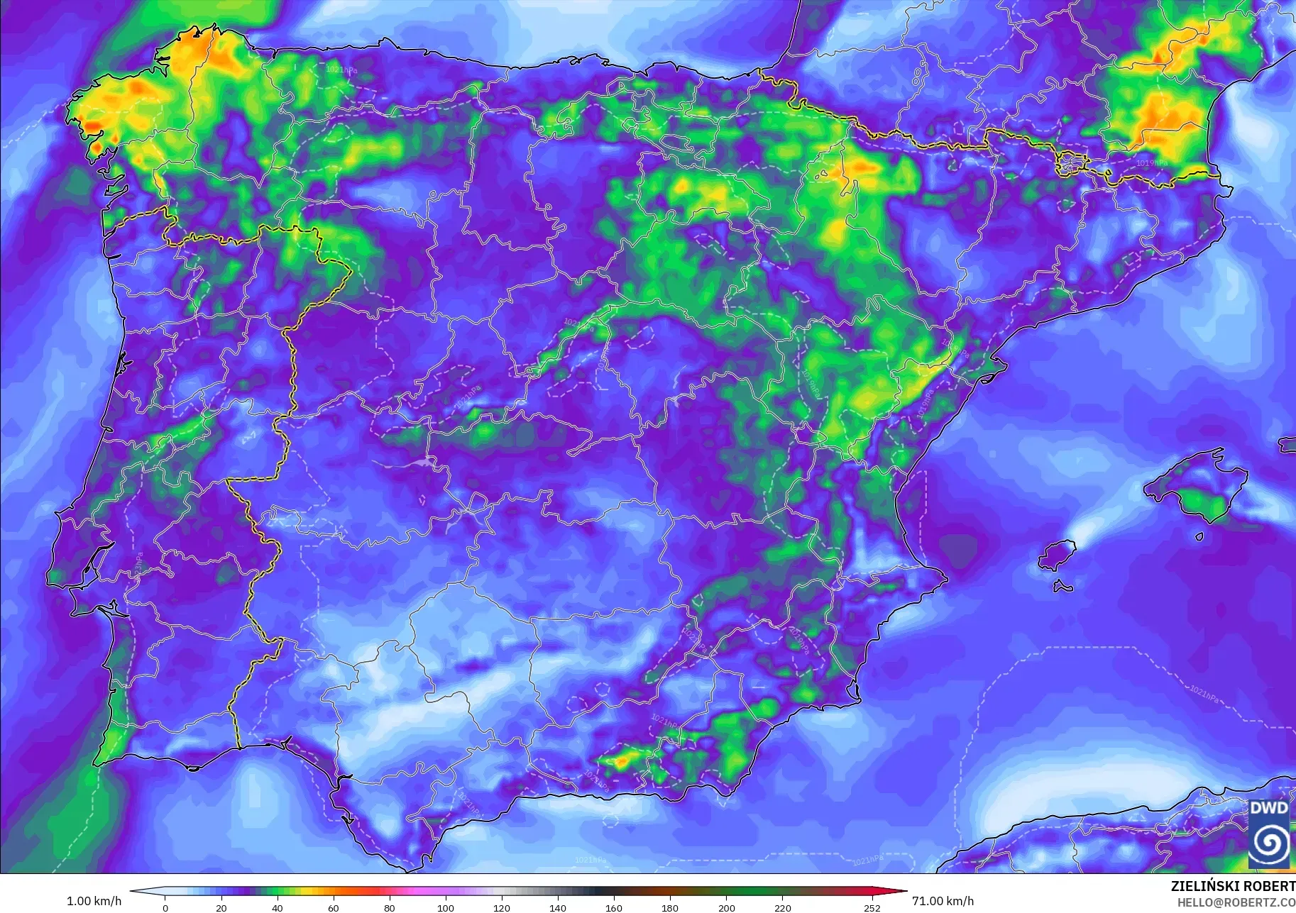 ICON نموذج - إسبانيا, أقصى هبة