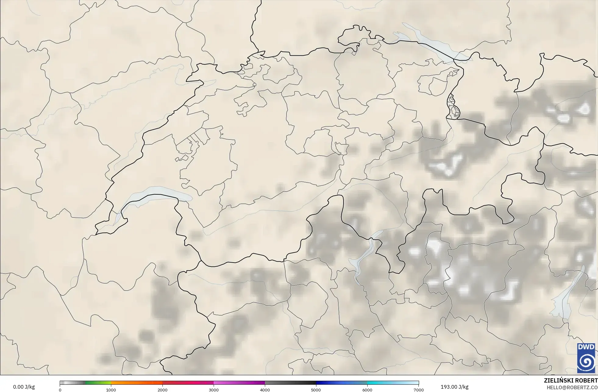 ICON نموذج - سويسرا, CAPE