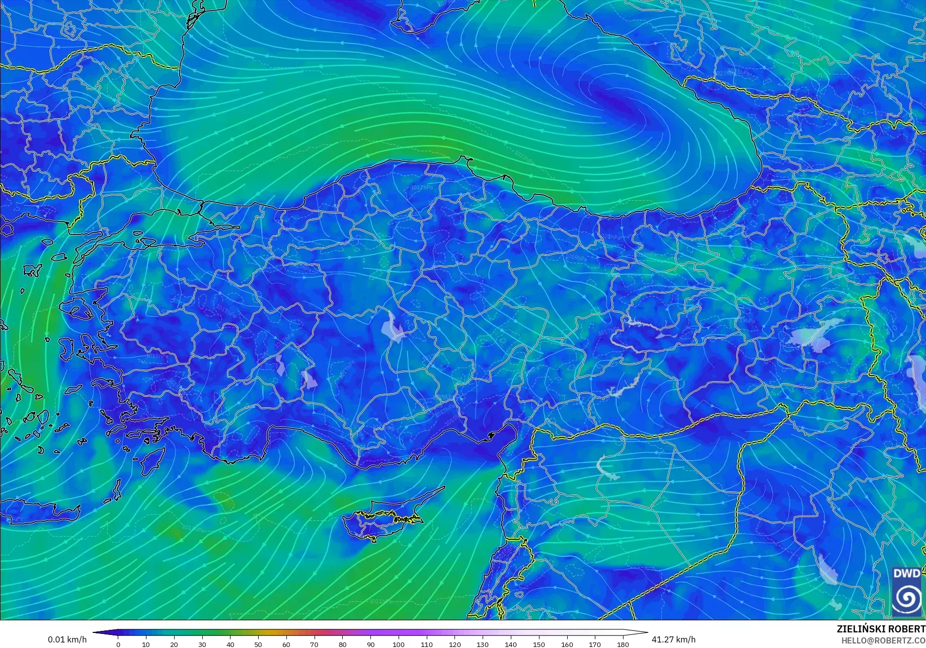 ICON نموذج - تركيا, رياح 10 م