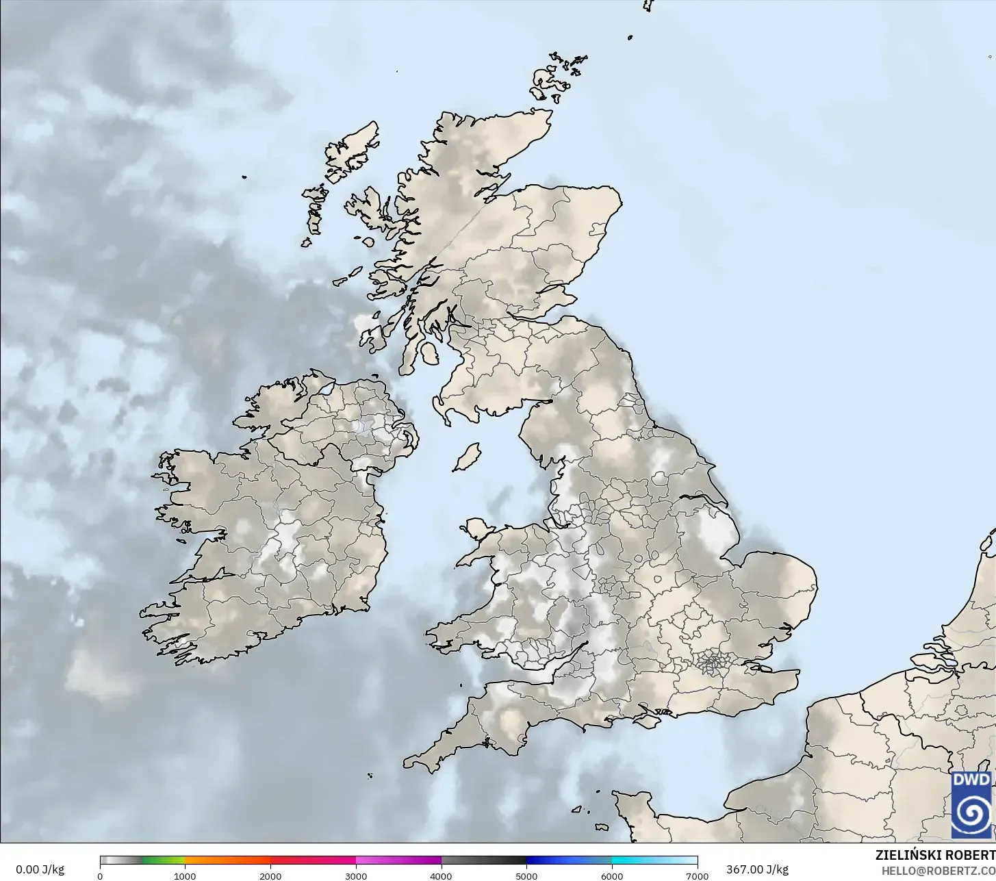 ICON نموذج - المملكة المتحدة, CAPE