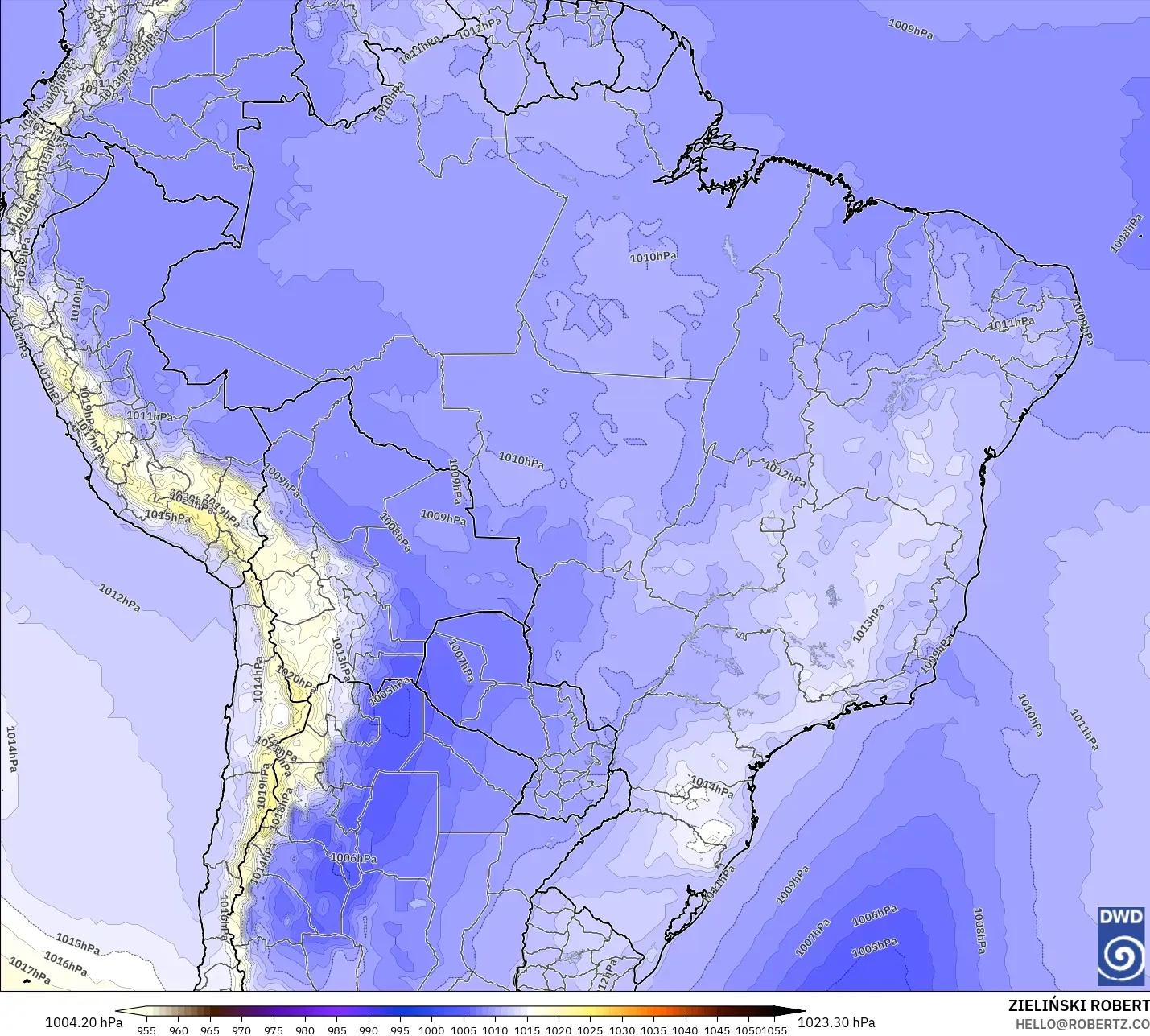 ICON model - Brazil, Pressure