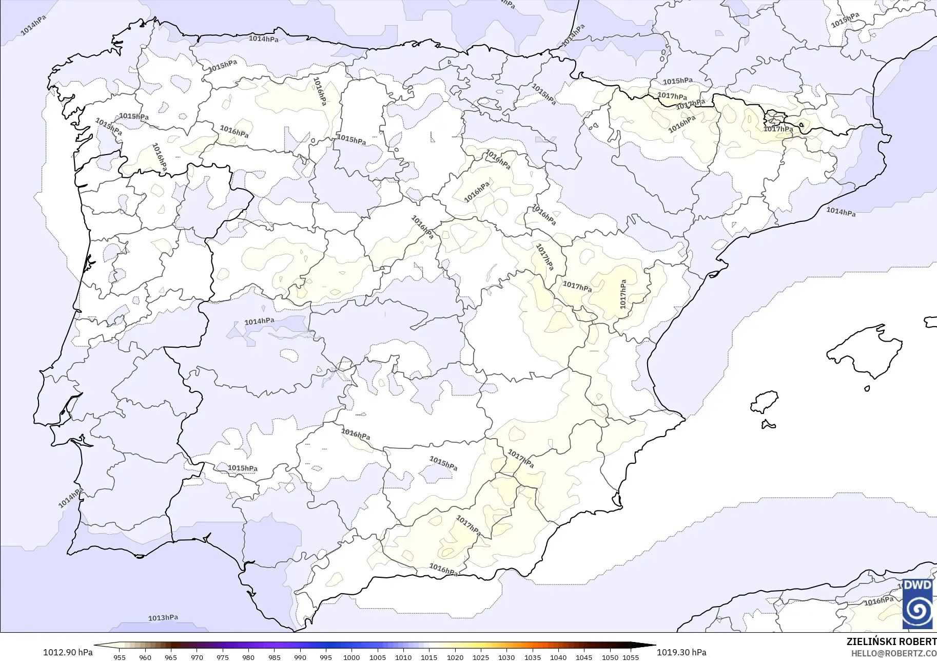 ICON model - Spain, Pressure