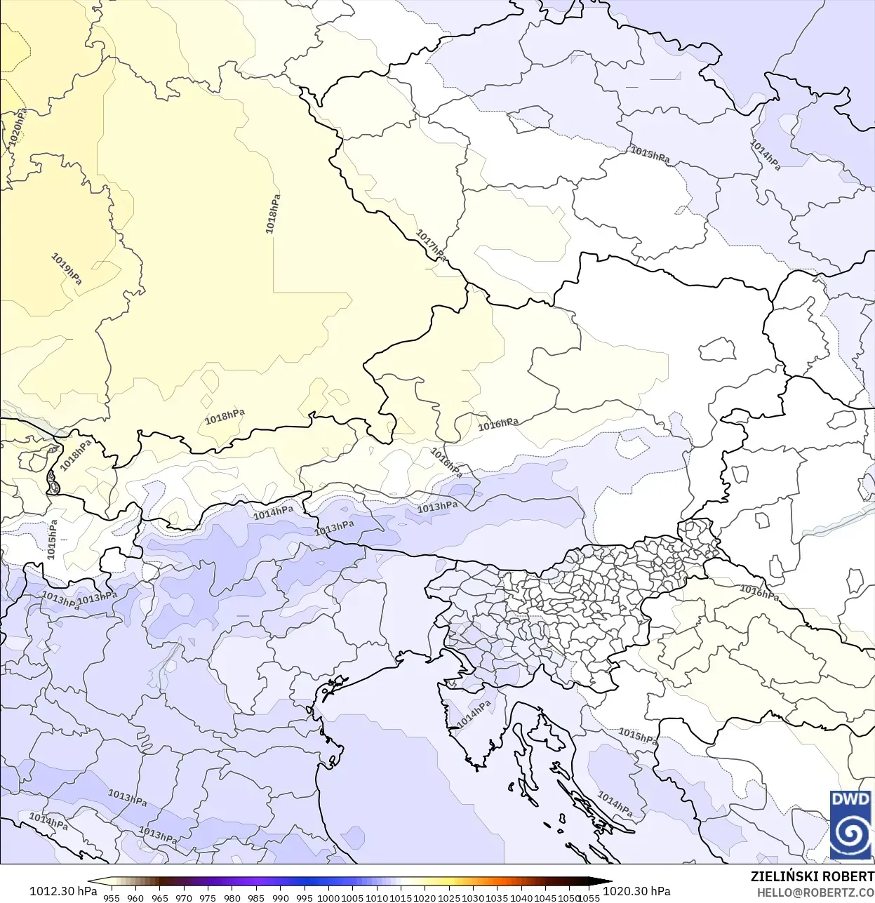 ICON model - Austria, Pressure