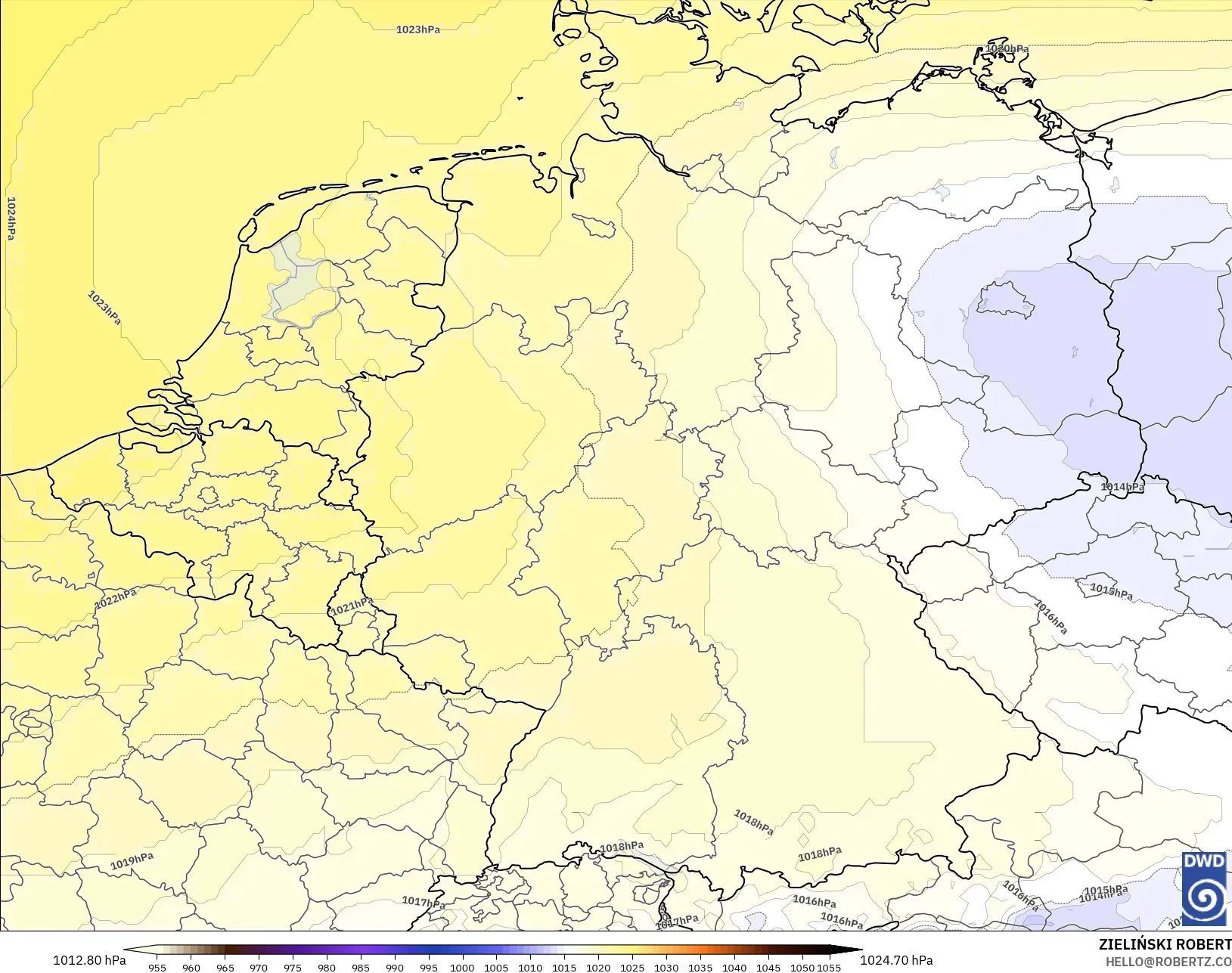 ICON model - Germany, Pressure