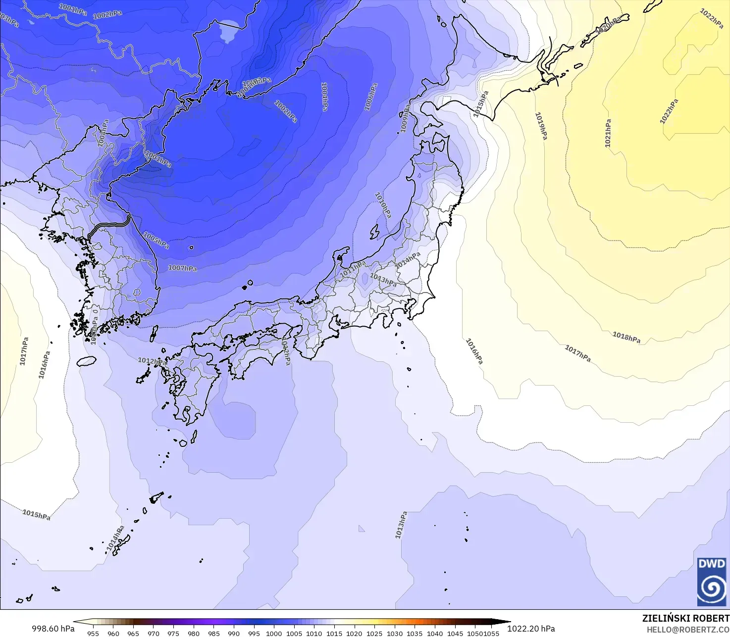 ICON model - Japan, Pressure