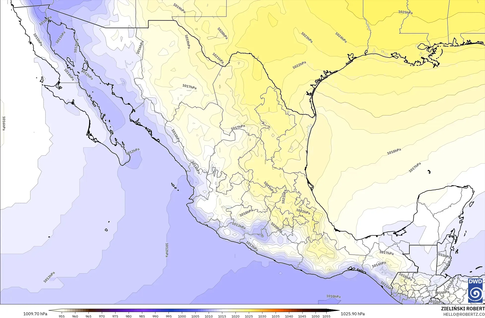 ICON model - Mexico, Pressure