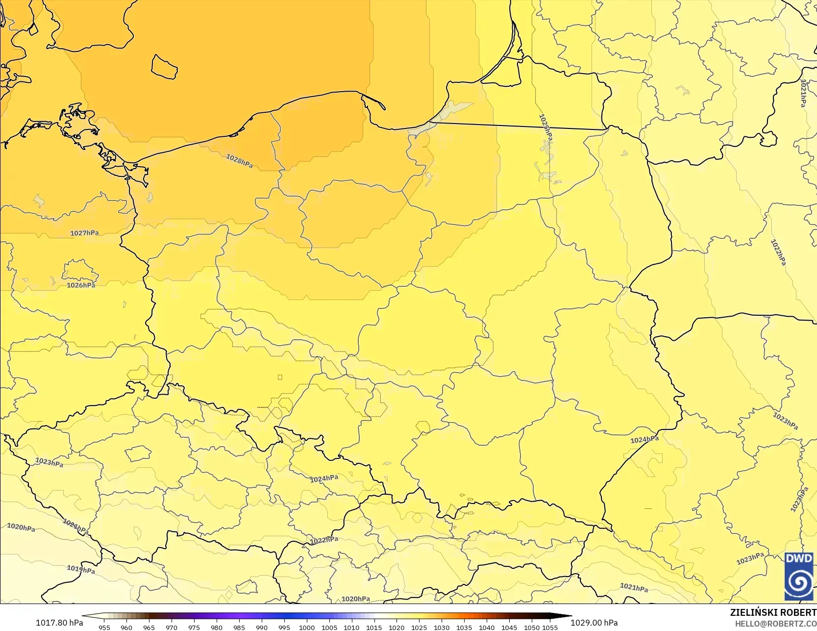 ICON model - Poland, Pressure
