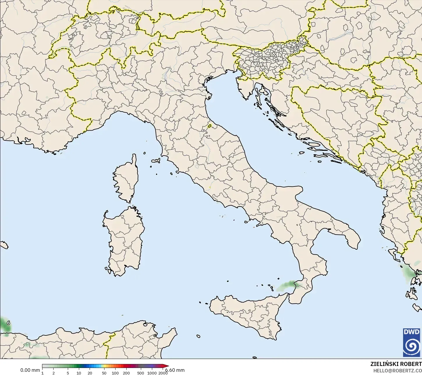 ICON model - Italy, Precipitation Accumulation