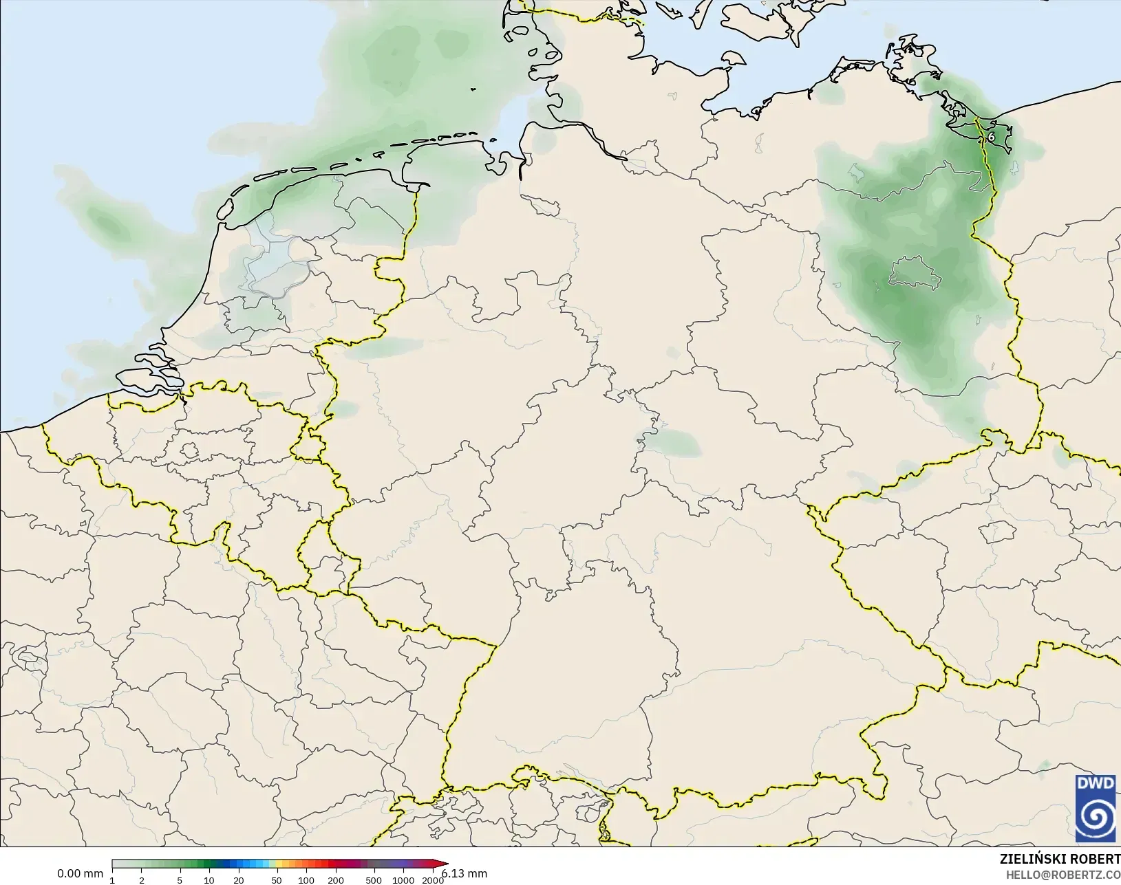 ICON model - Germany, Precipitation Accumulation