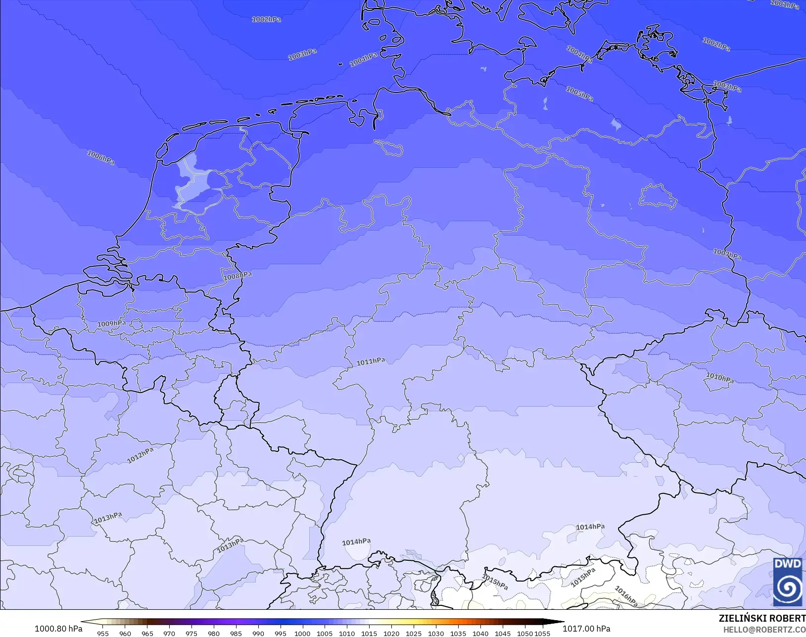 ICON model - Germany, Pressure