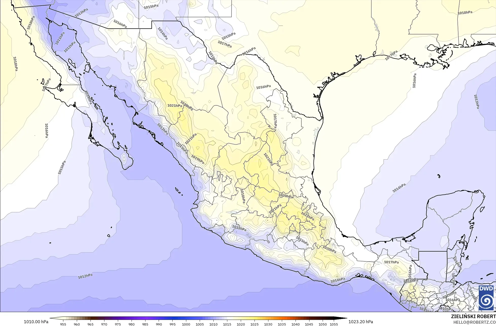 ICON model - Mexico, Pressure
