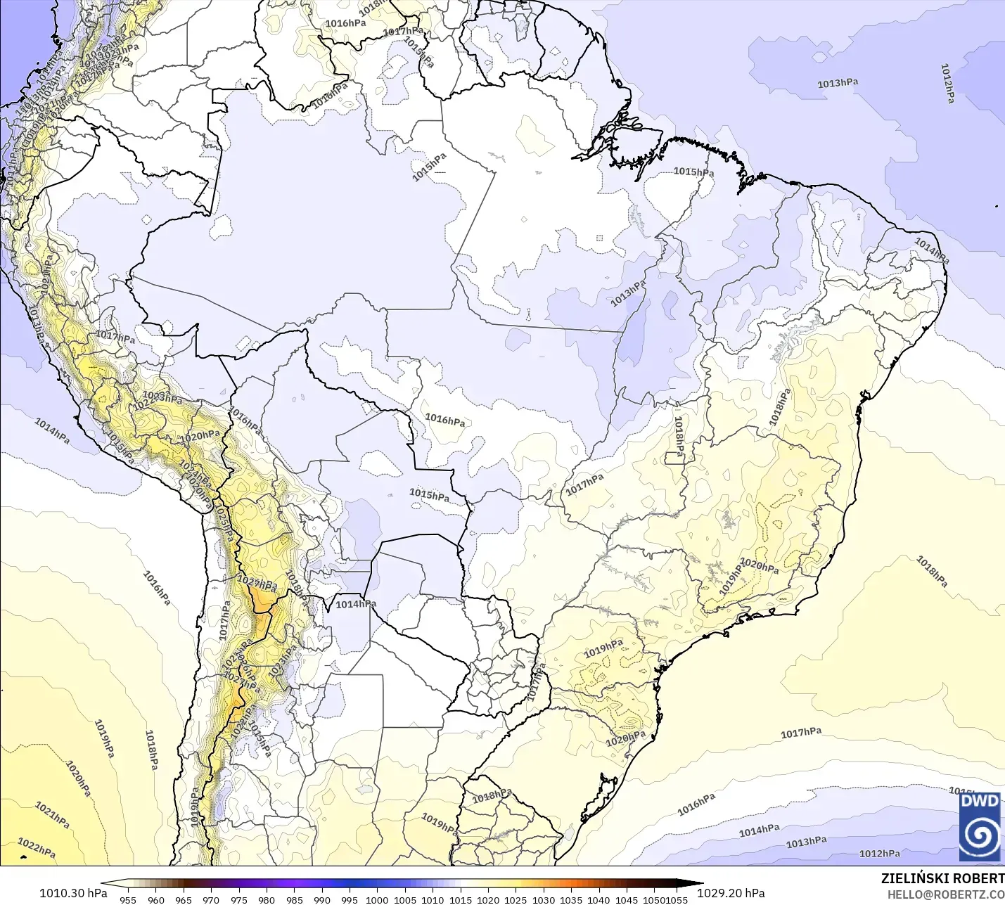 ICON model - Brazil, Pressure