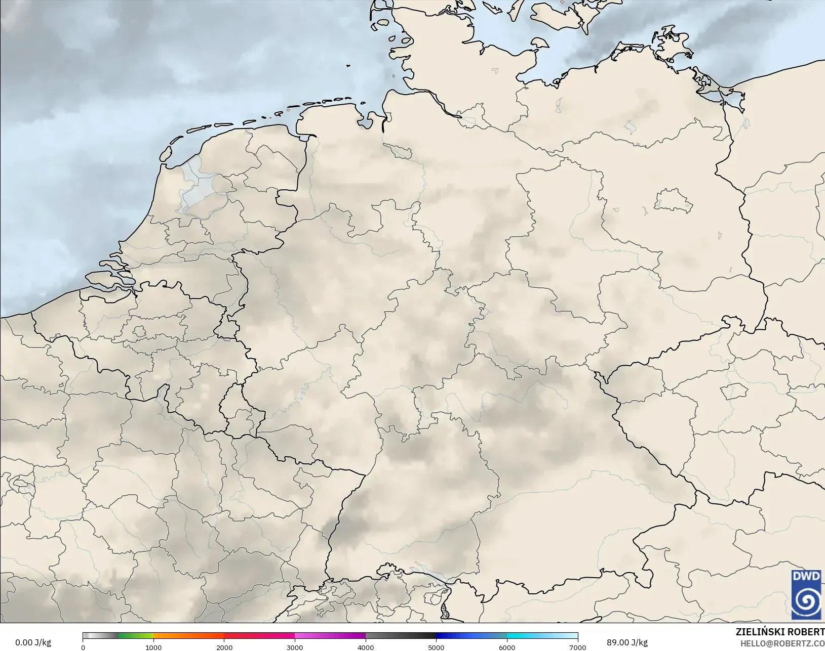 ICON model - Germany, CAPE