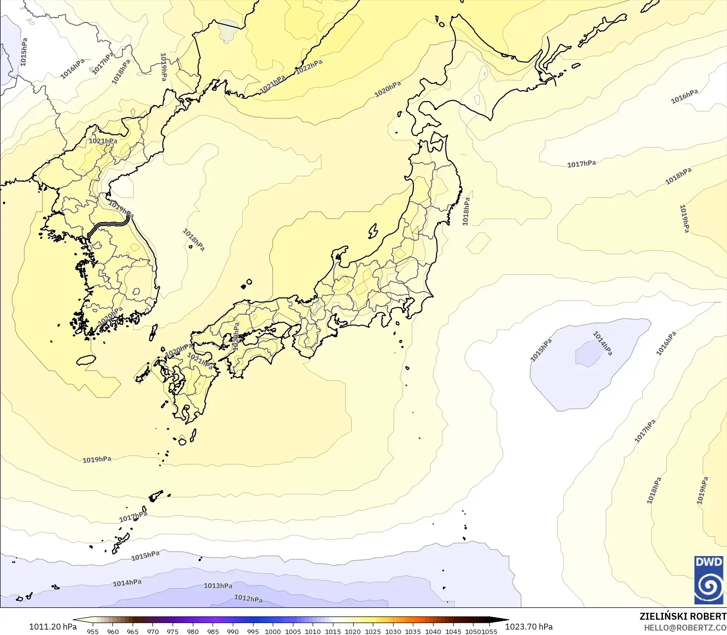 ICON model - Japan, Pressure