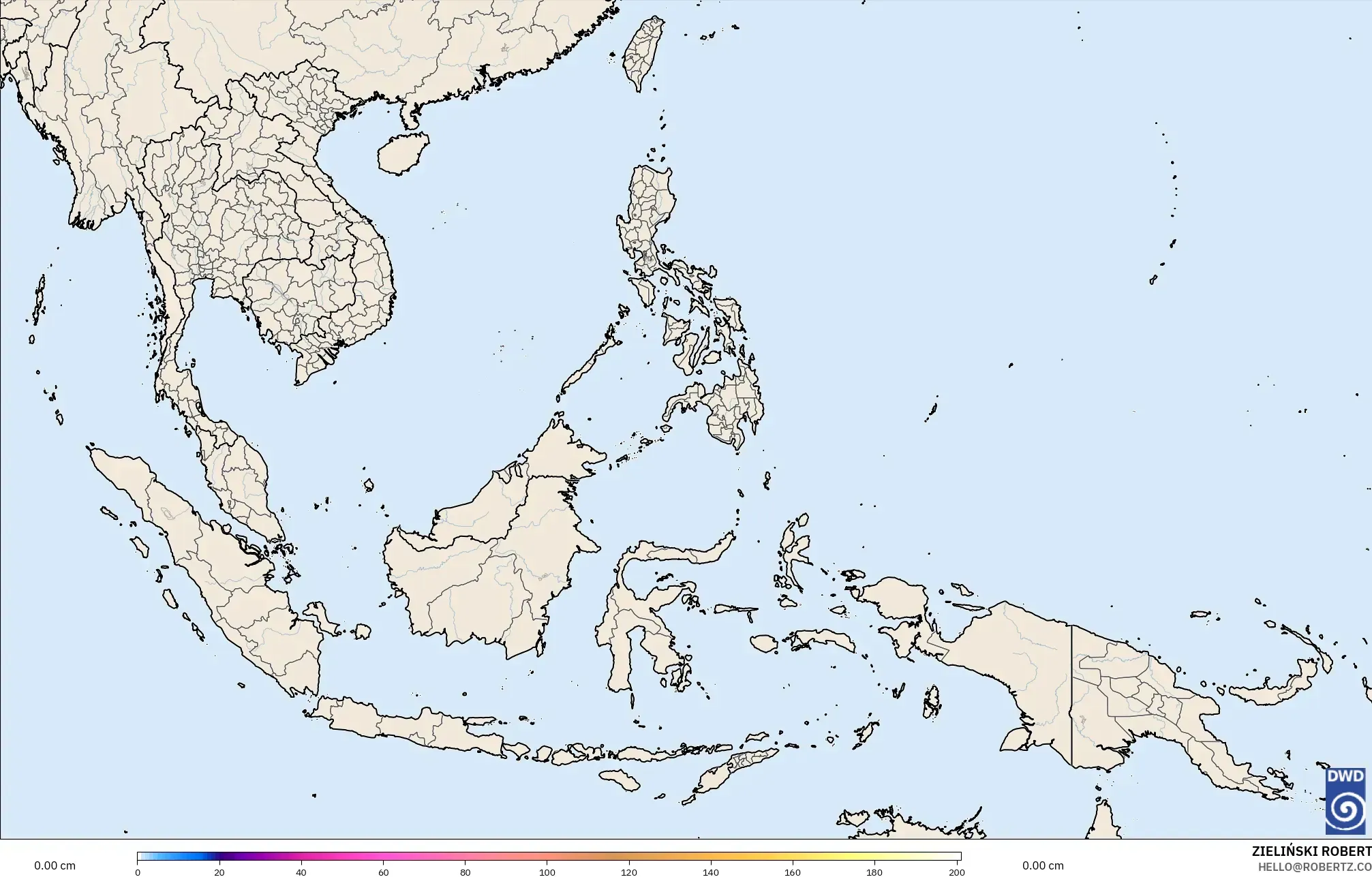ICON model - South East Asia, Snow Depth