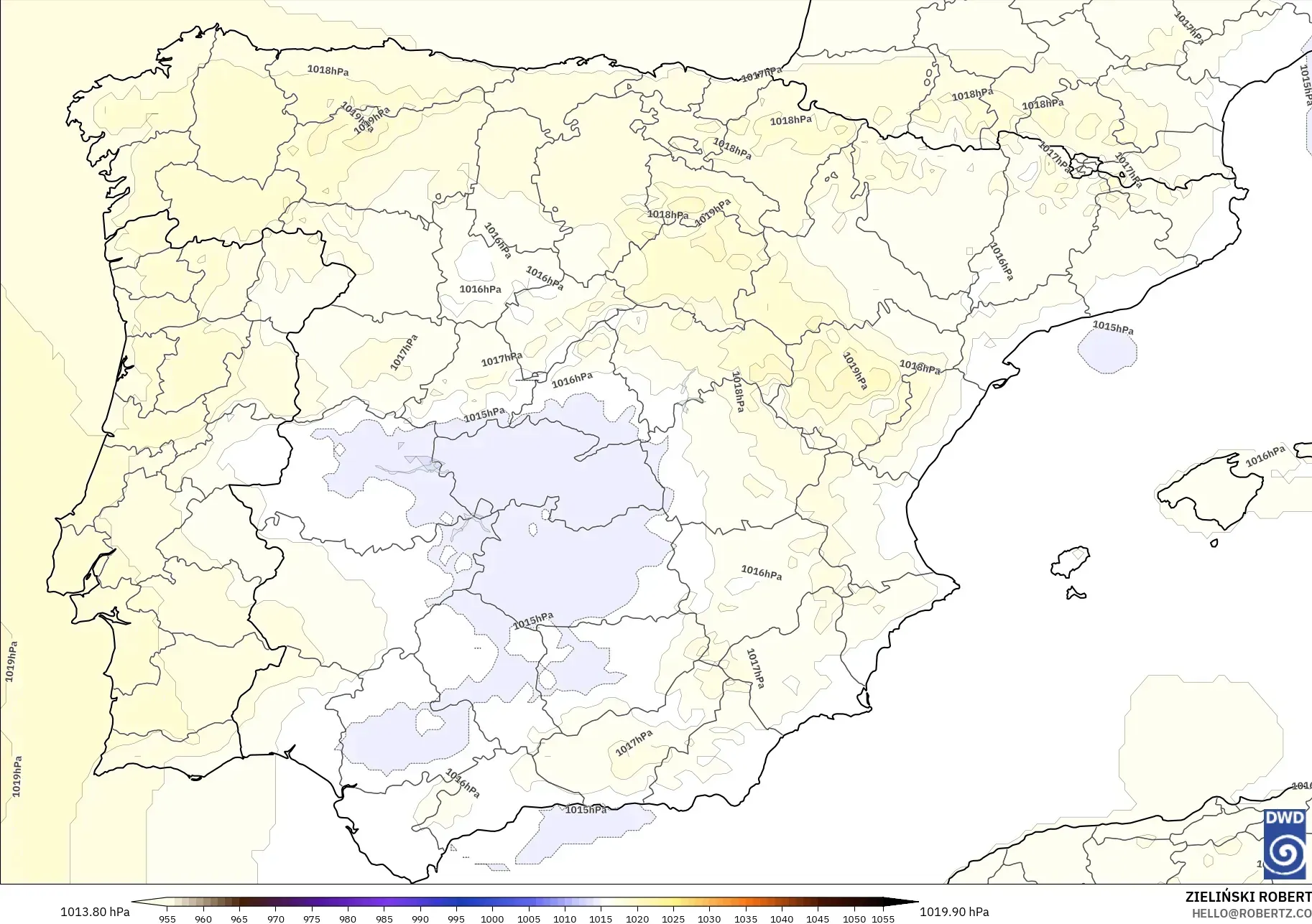 ICON model - Spain, Pressure